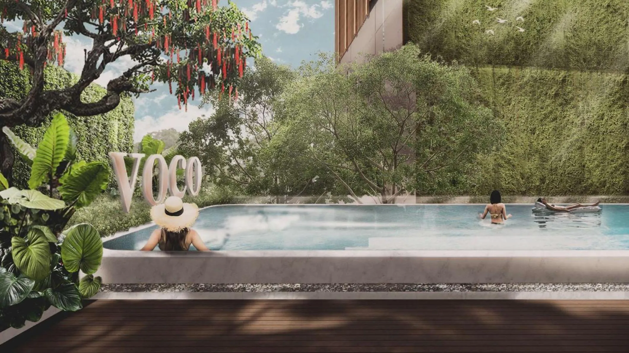 Swimming pool in voco Bangkok Surawong by IHG