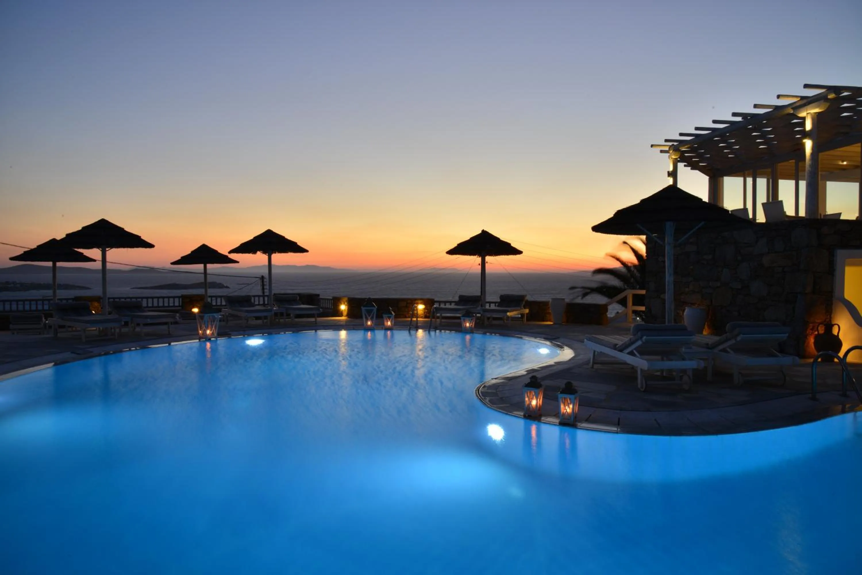 Swimming pool in Hermes Mykonos Hotel