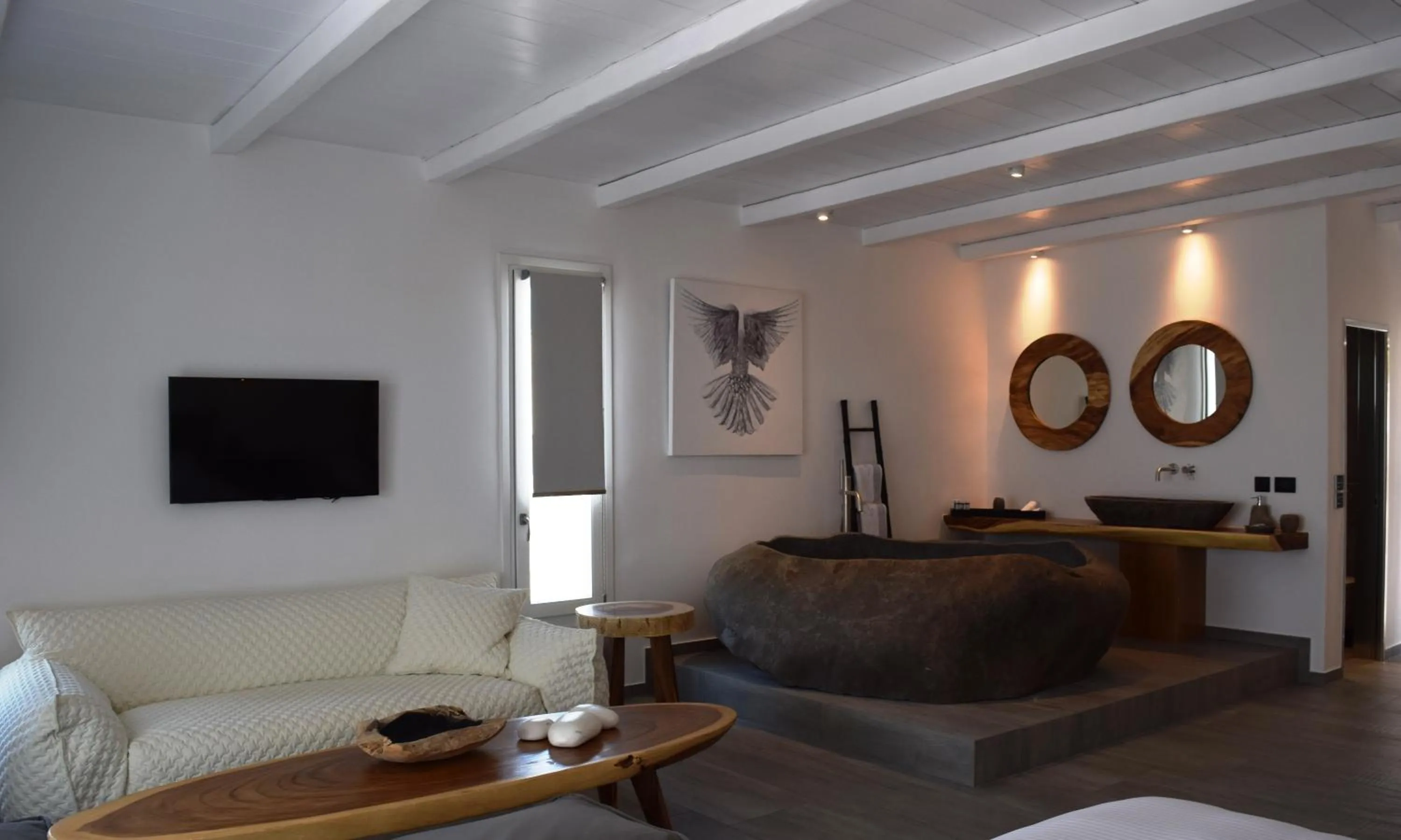 Seating area in Hermes Mykonos Hotel