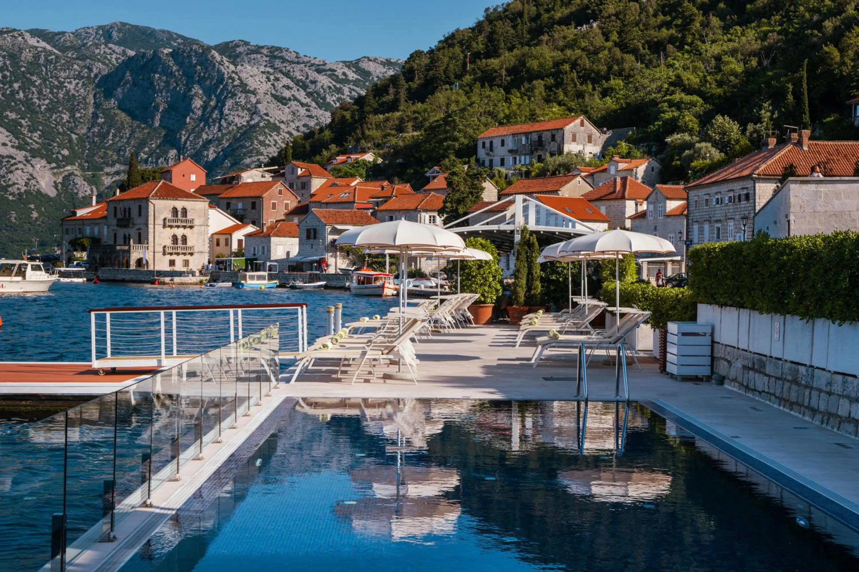 Swimming pool in Heritage Grand Perast By Rixos