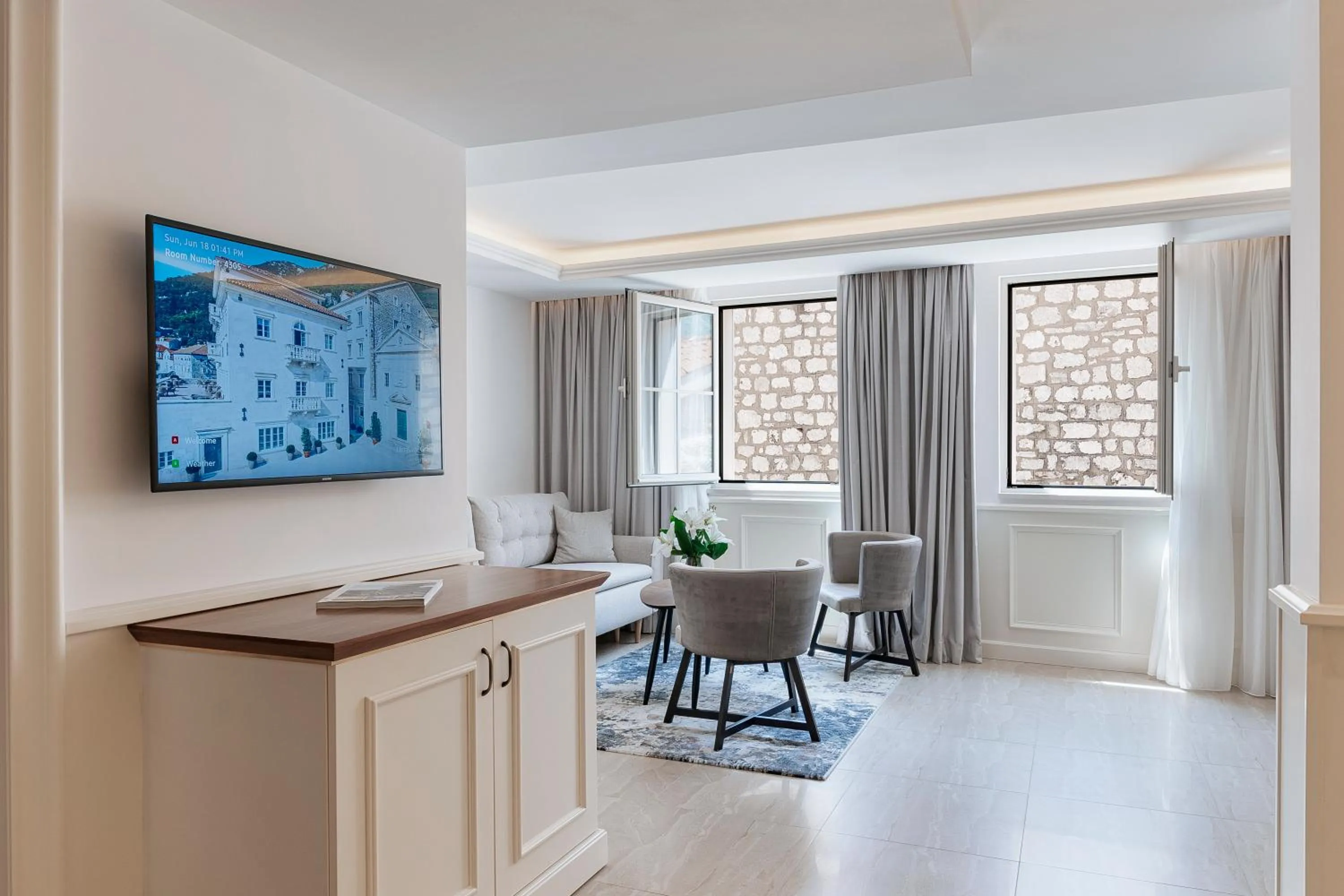 Seating area in Heritage Grand Perast By Rixos