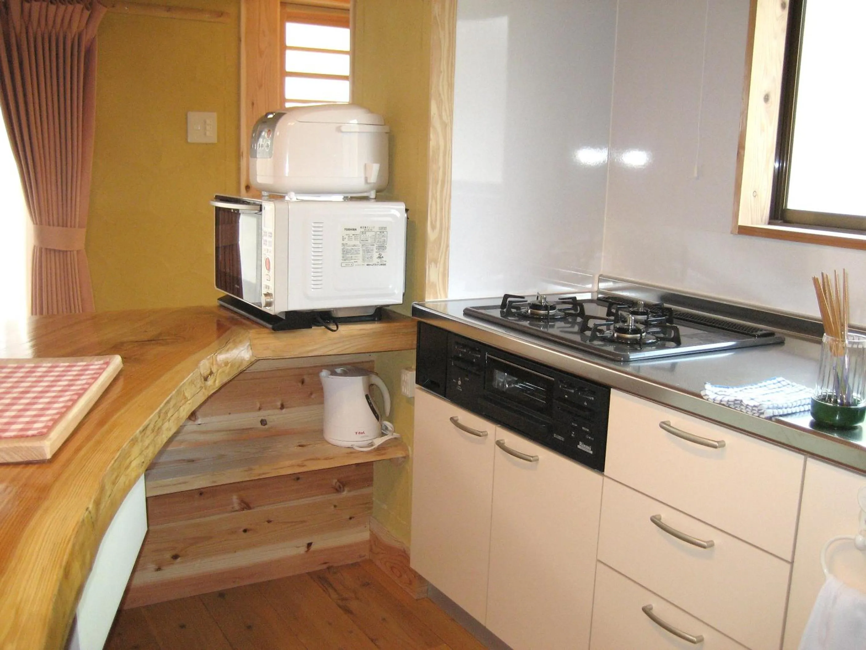 Kitchen or kitchenette in Kurokawa Mori no Cottage