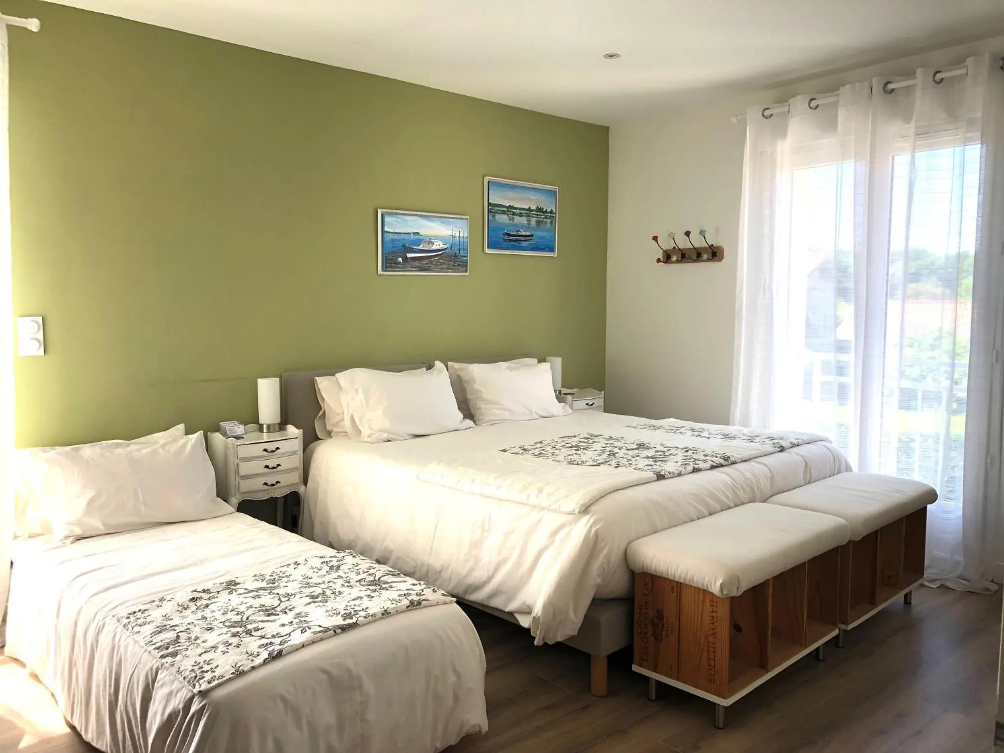 Bed in Les chambres d'hôtes de Pascale