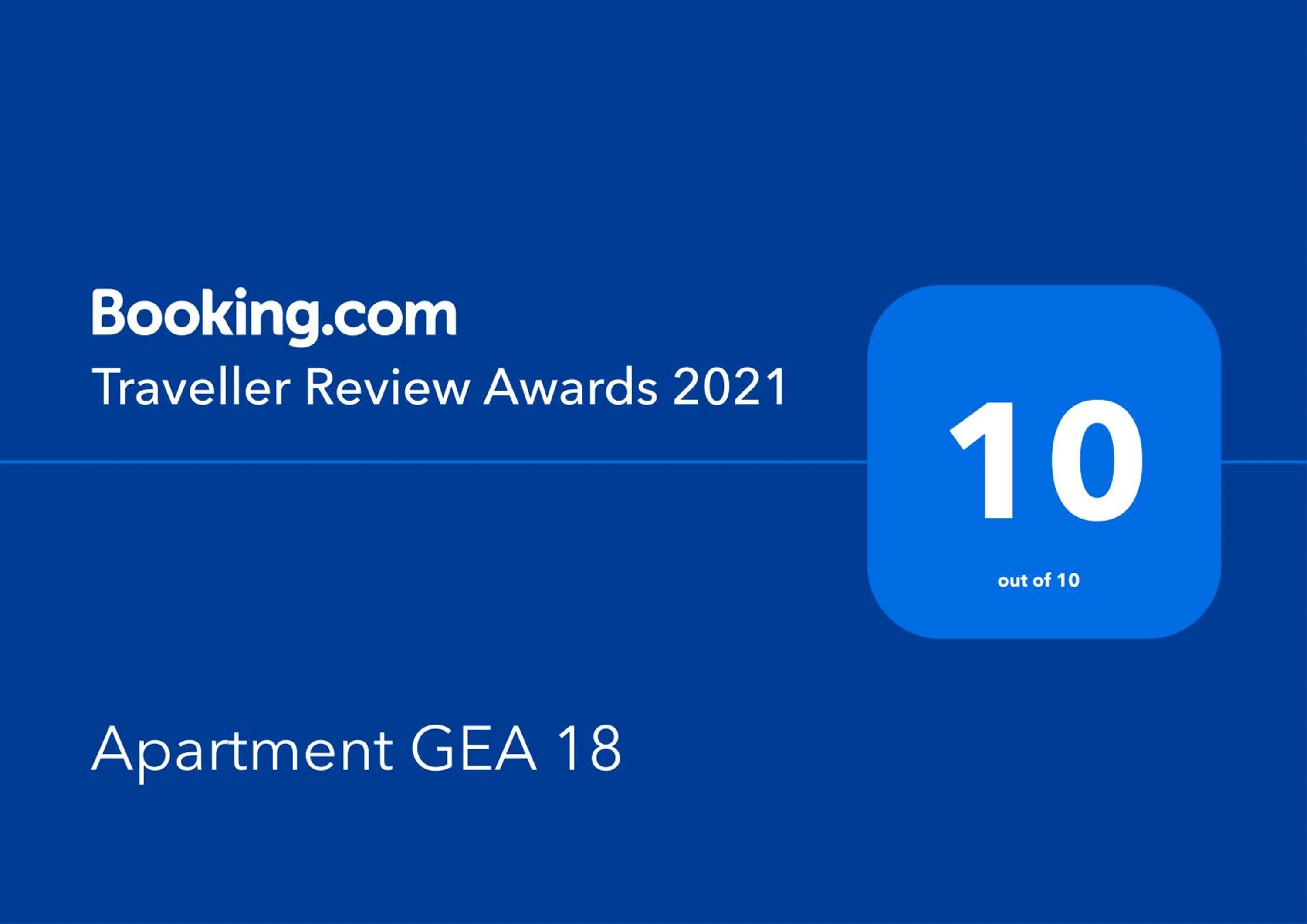 Certificate/Award in Apartment GEA 18