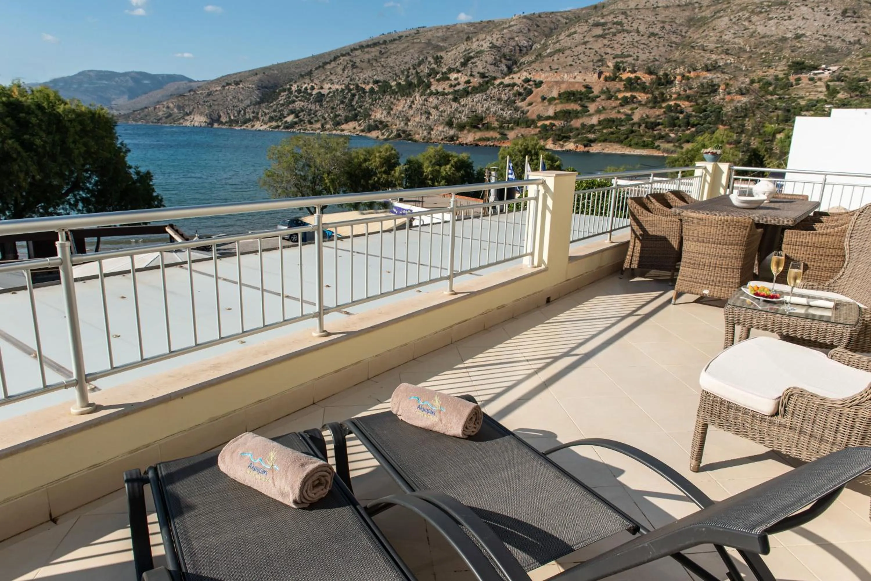 Balcony/Terrace in Almiriki Chios Rooms & Apartments
