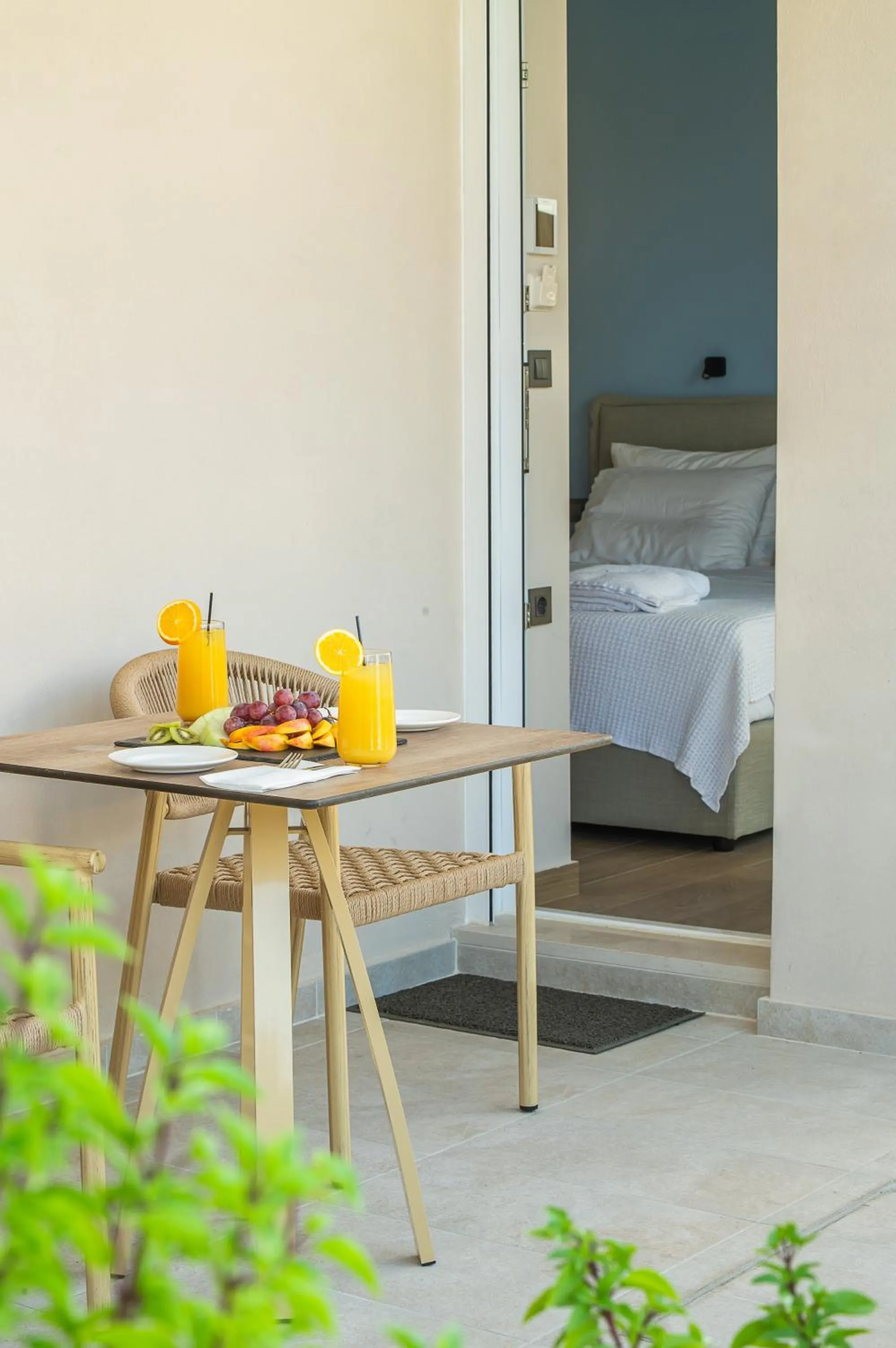 Bed in Almiriki Chios Rooms & Apartments