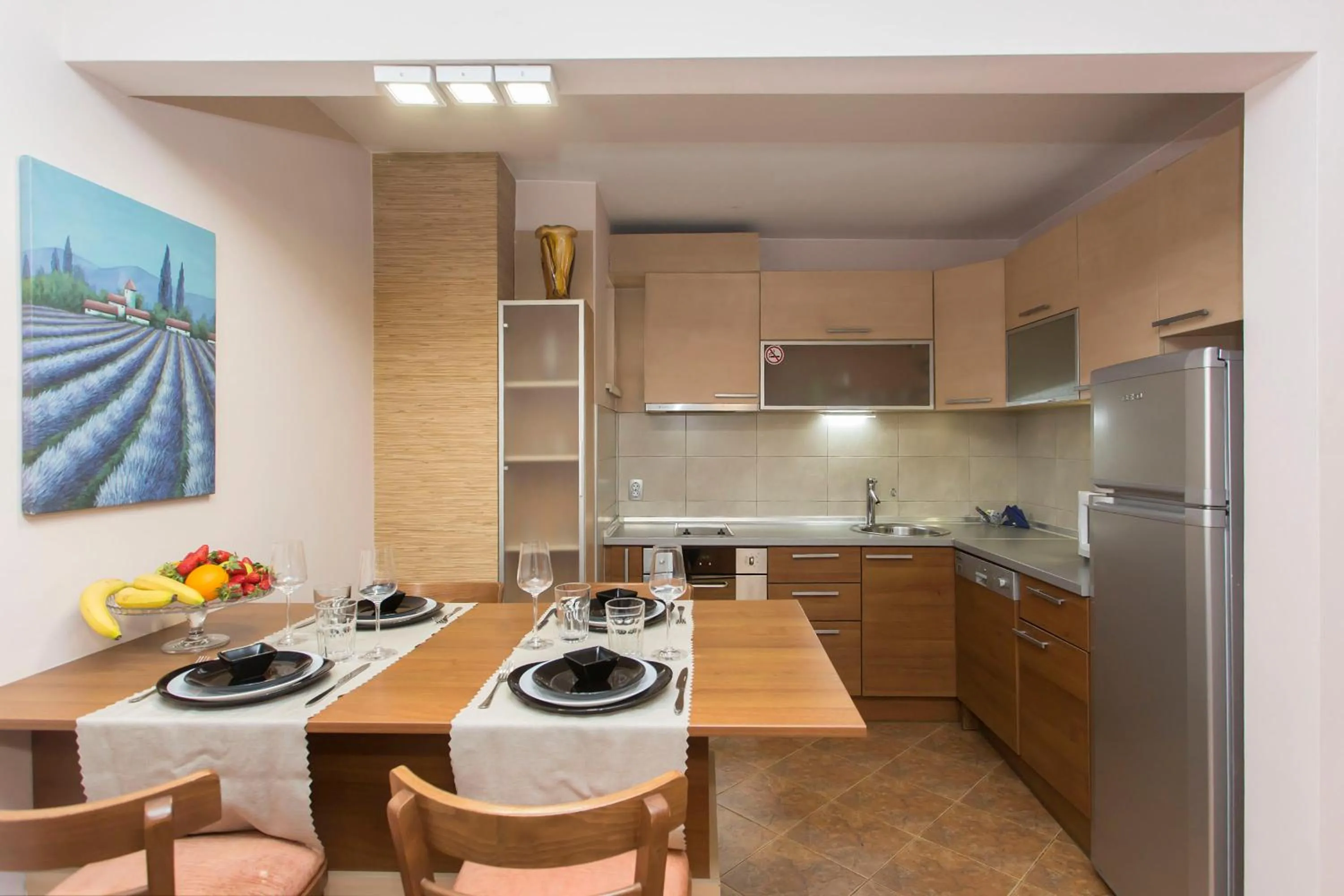 Kitchen or kitchenette in Sofia Central Hotel Apartments