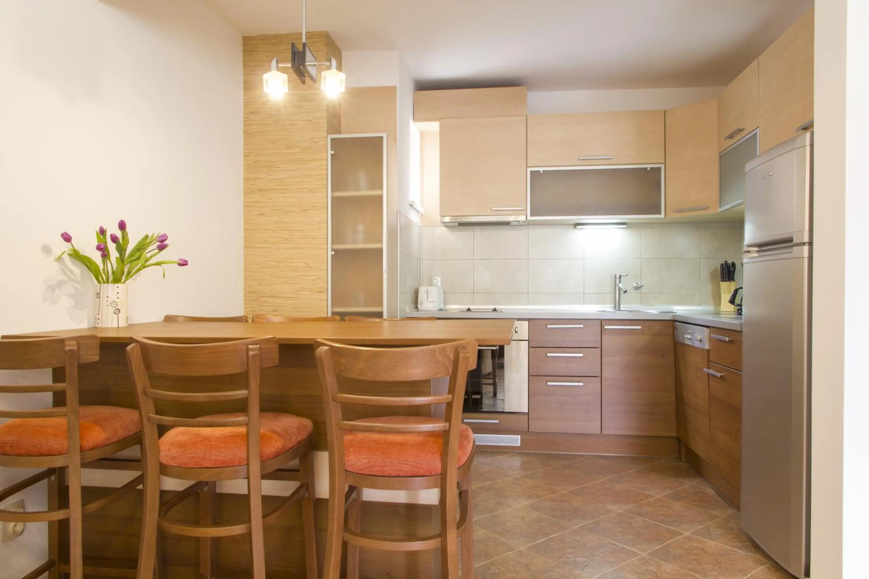 Kitchen or kitchenette in Sofia Central Hotel Apartments