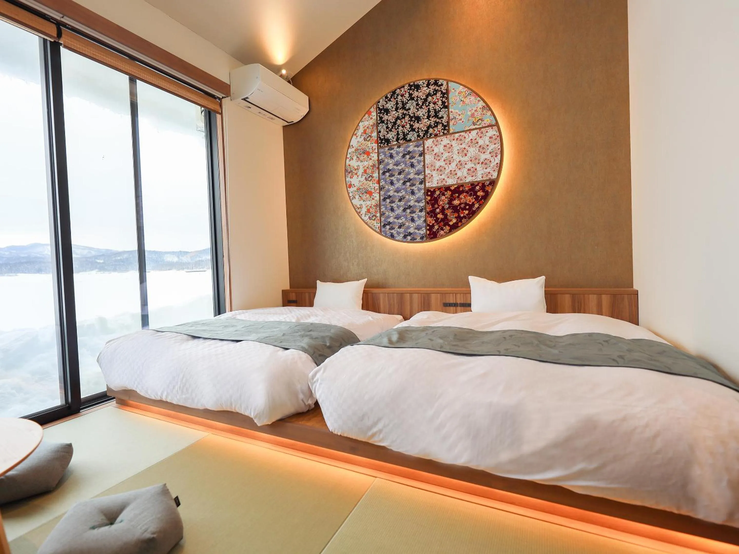 Bed in Hakuba Ryujin Onsen RYOKAN SUI