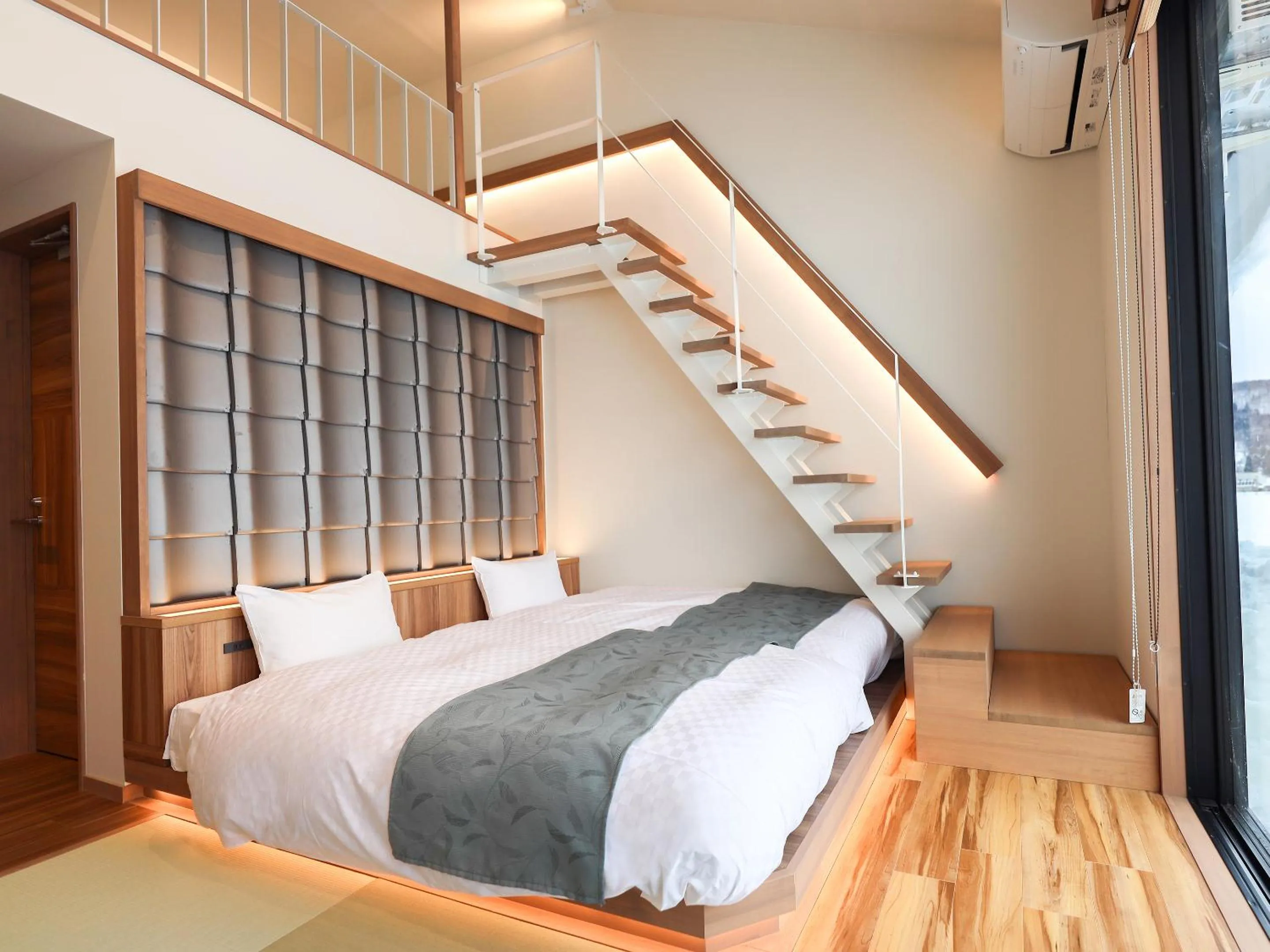 Bed in Hakuba Ryujin Onsen RYOKAN SUI