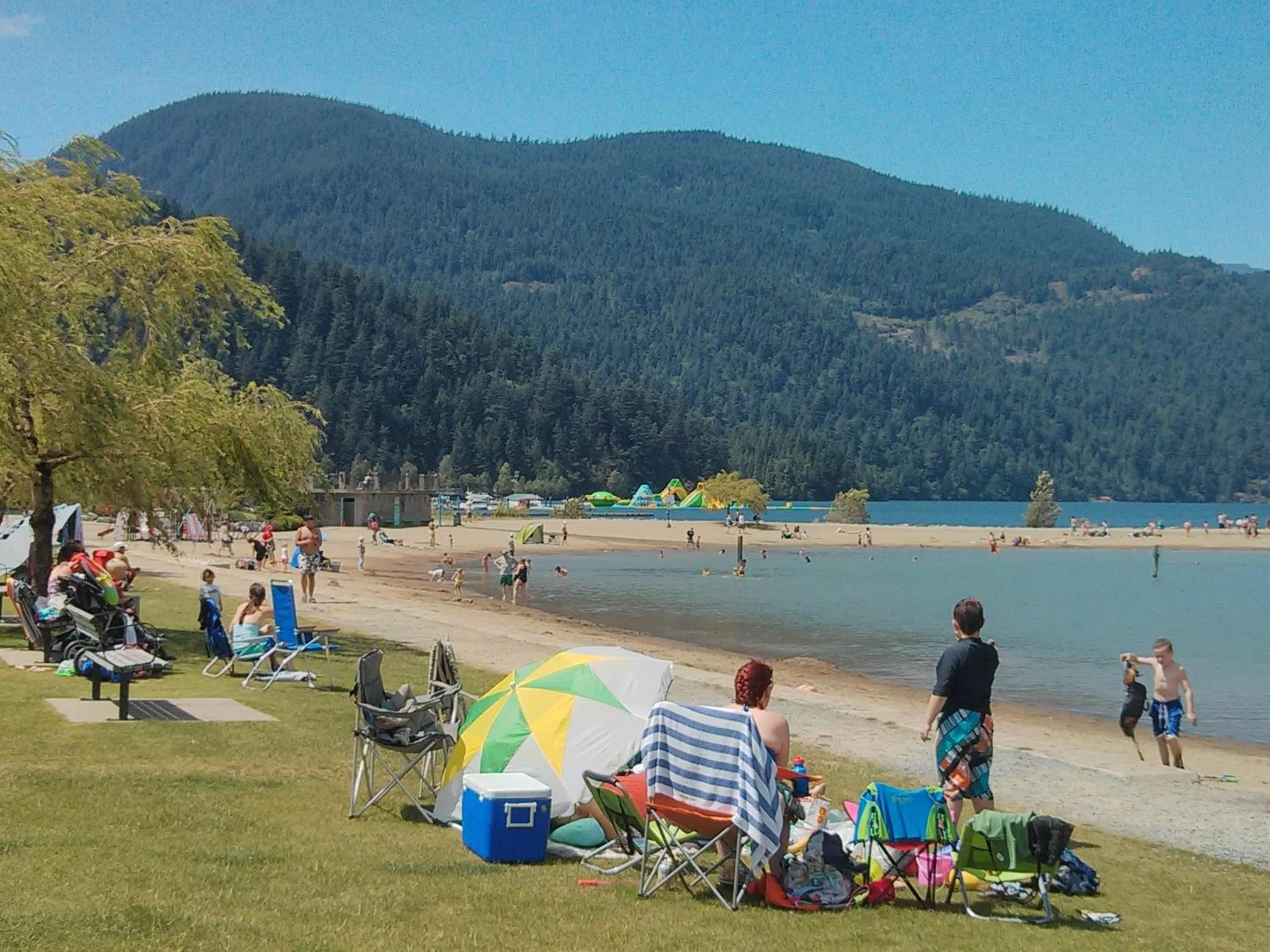 Aqua park in Harrison Lake Hotel