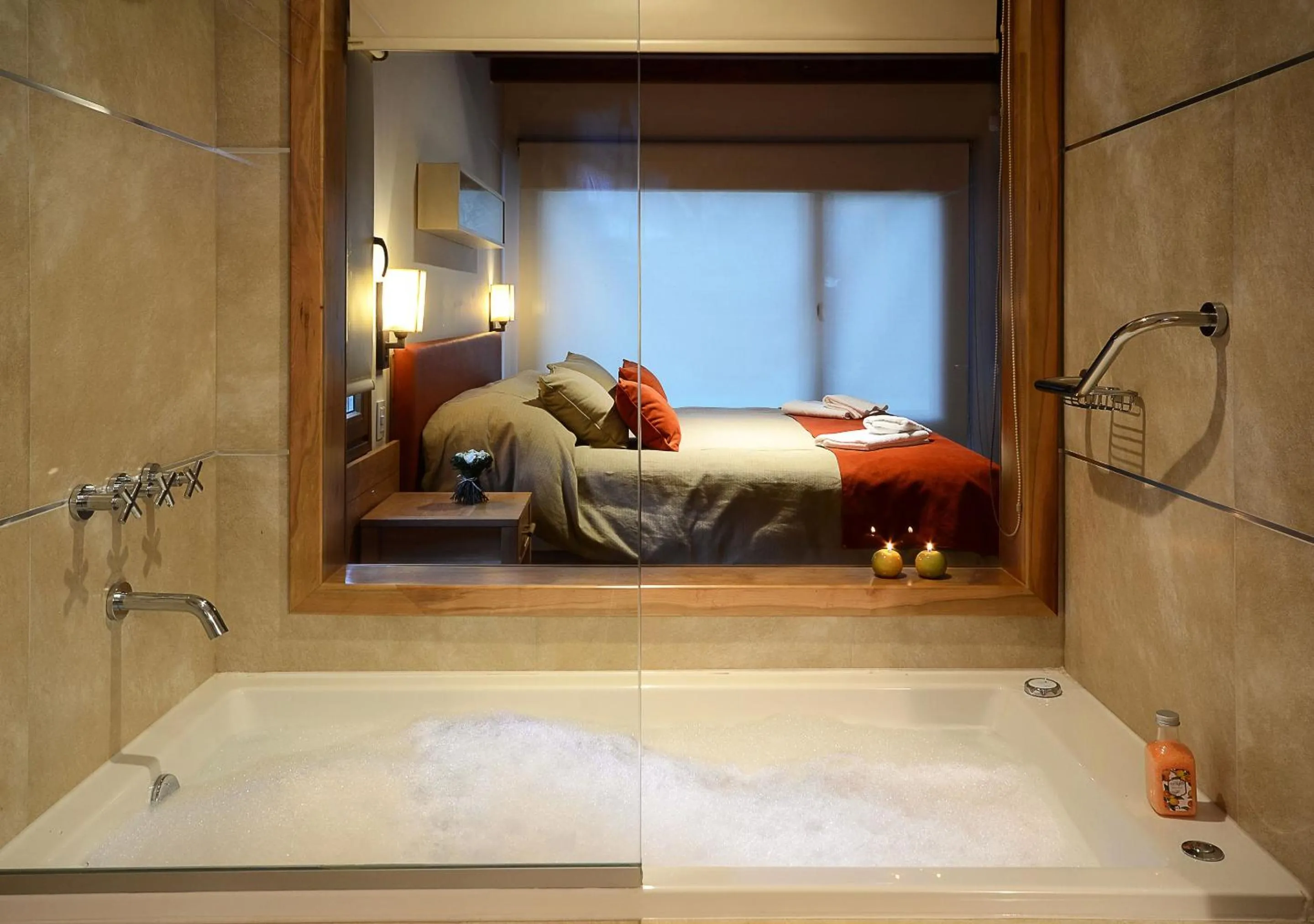 Bathroom, Bed in Huenú by DOT Boutique