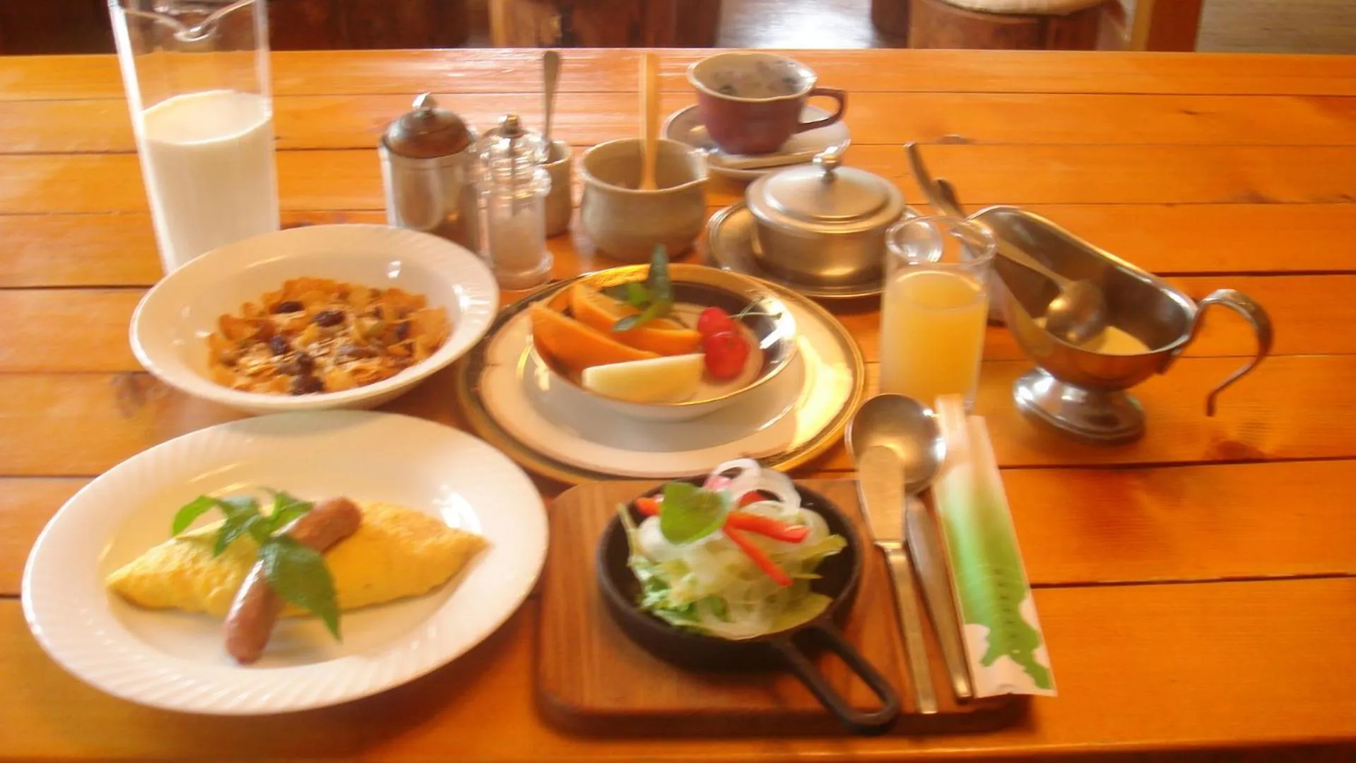 American breakfast in Pension Fryingpan