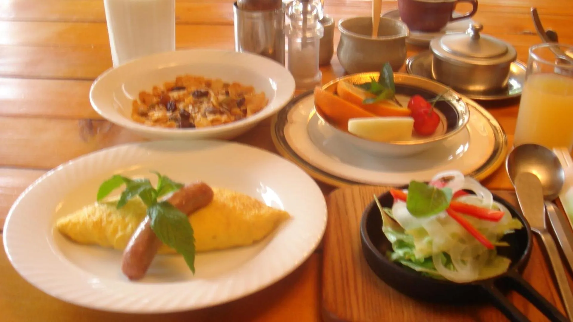 American breakfast in Pension Fryingpan