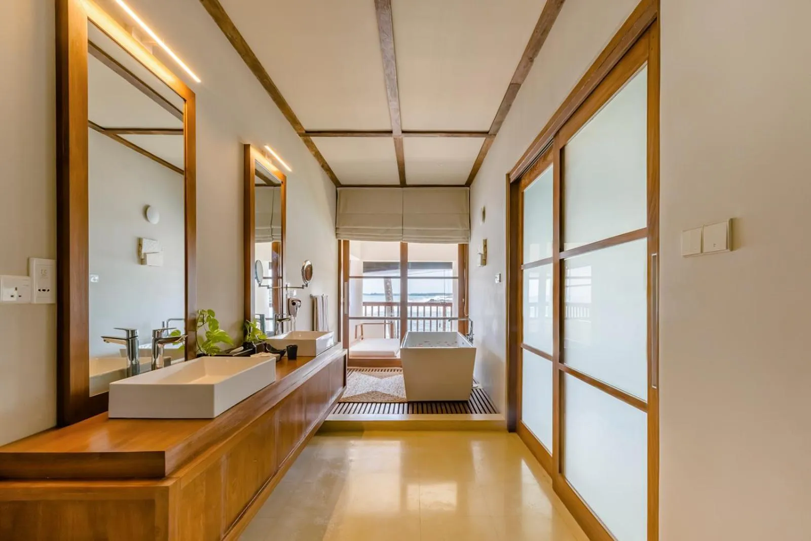 Bathroom, Bed in Dickwella Resort and Spa