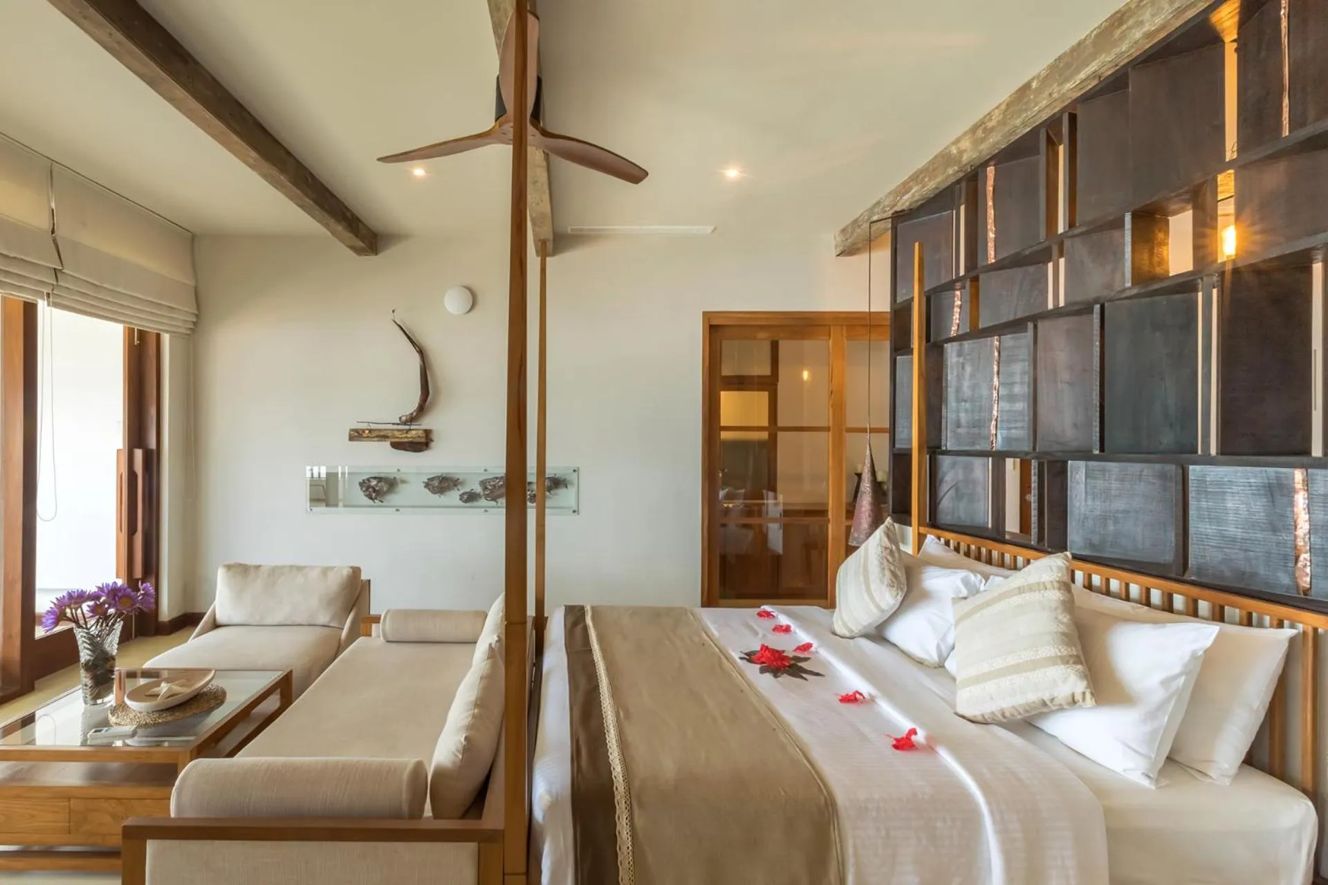 Bed in Dickwella Resort and Spa