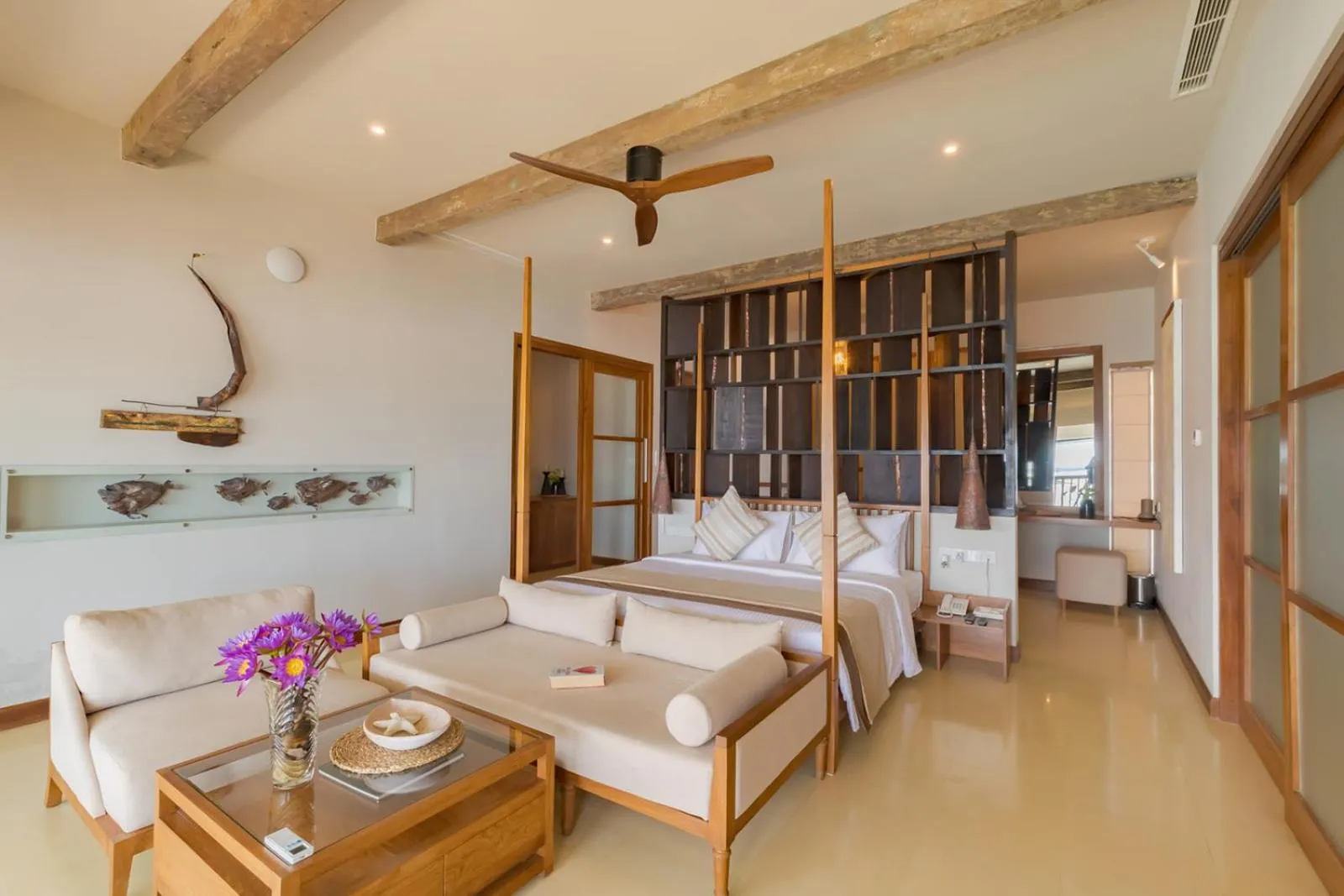 Bed in Dickwella Resort and Spa