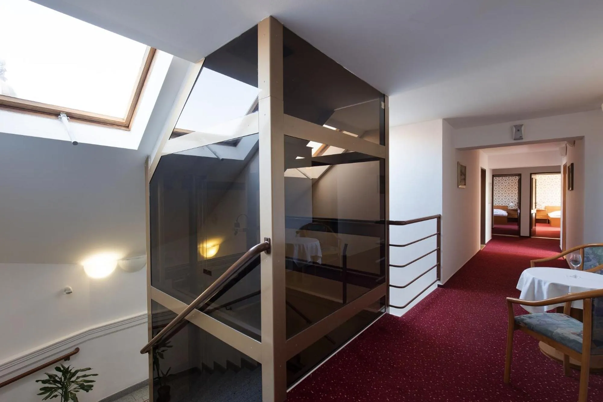 Seating area, Bed in Hotel U Černého orla