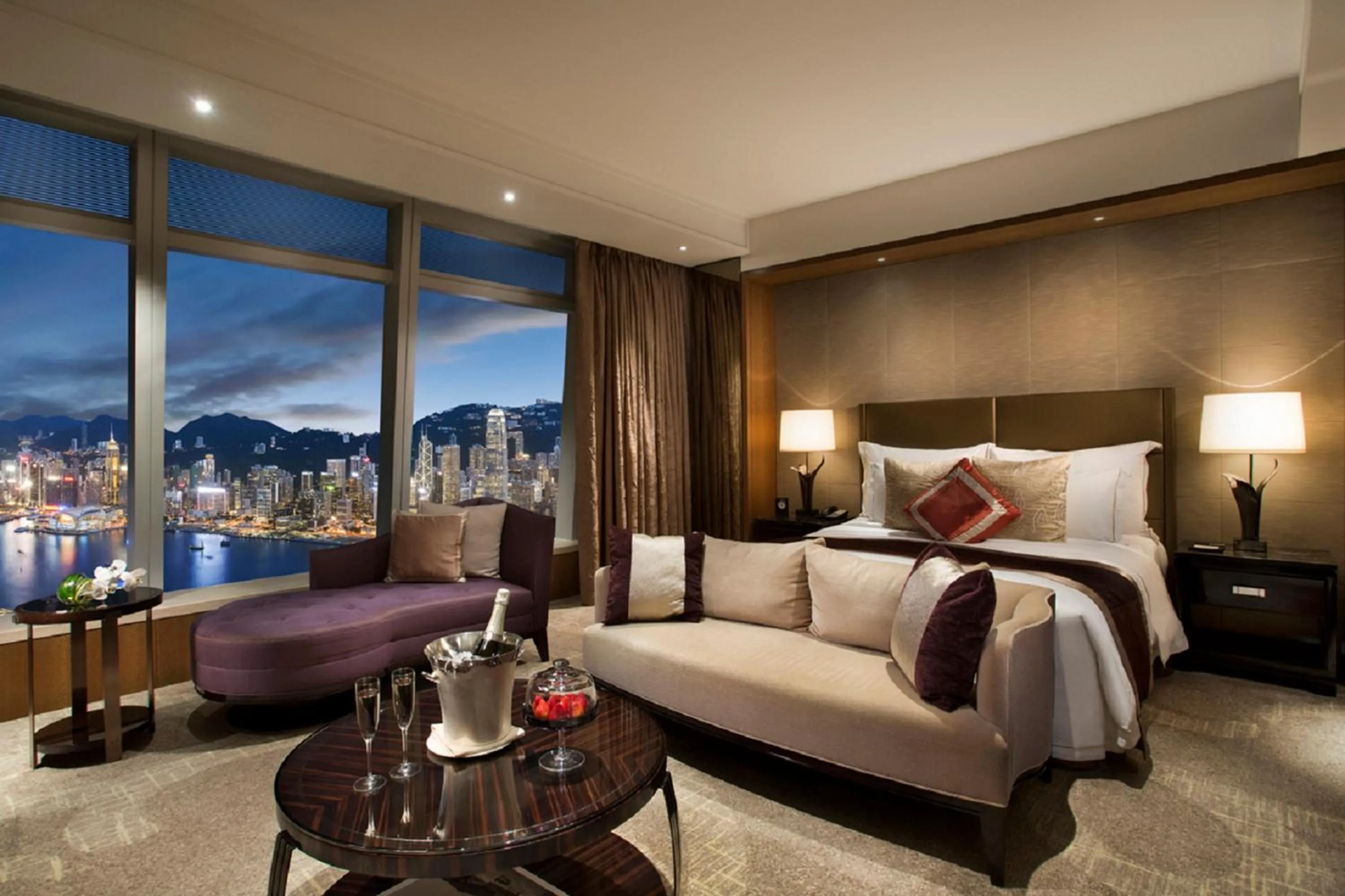 Bed in The Ritz-Carlton, Hong Kong