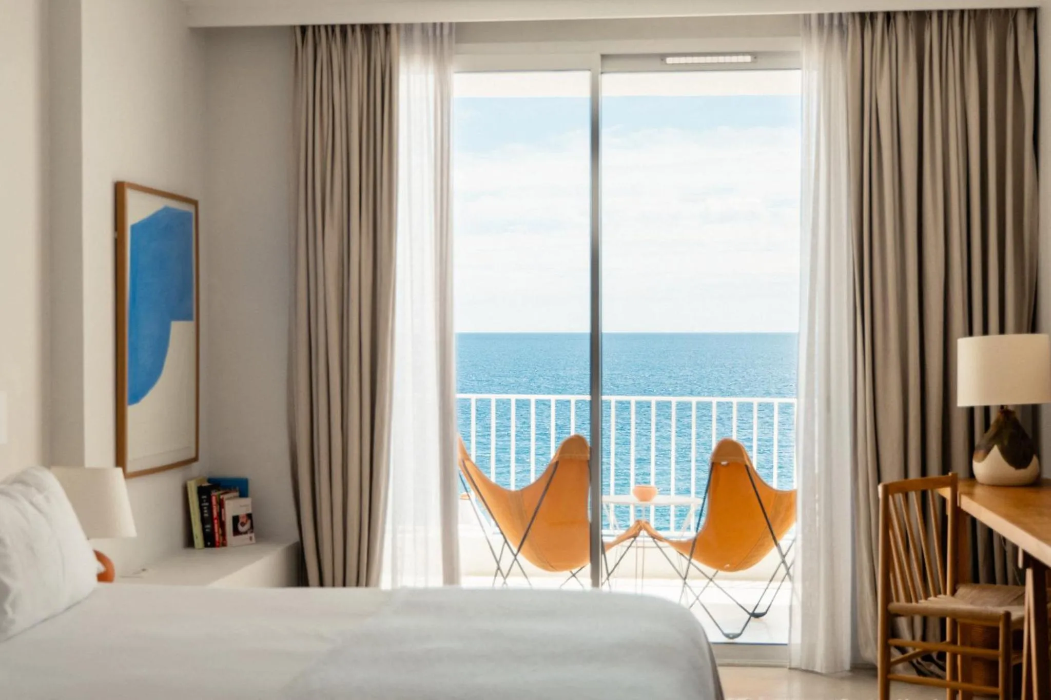 Bedroom, Bed in Les Roches Rouges, a Beaumier hotel