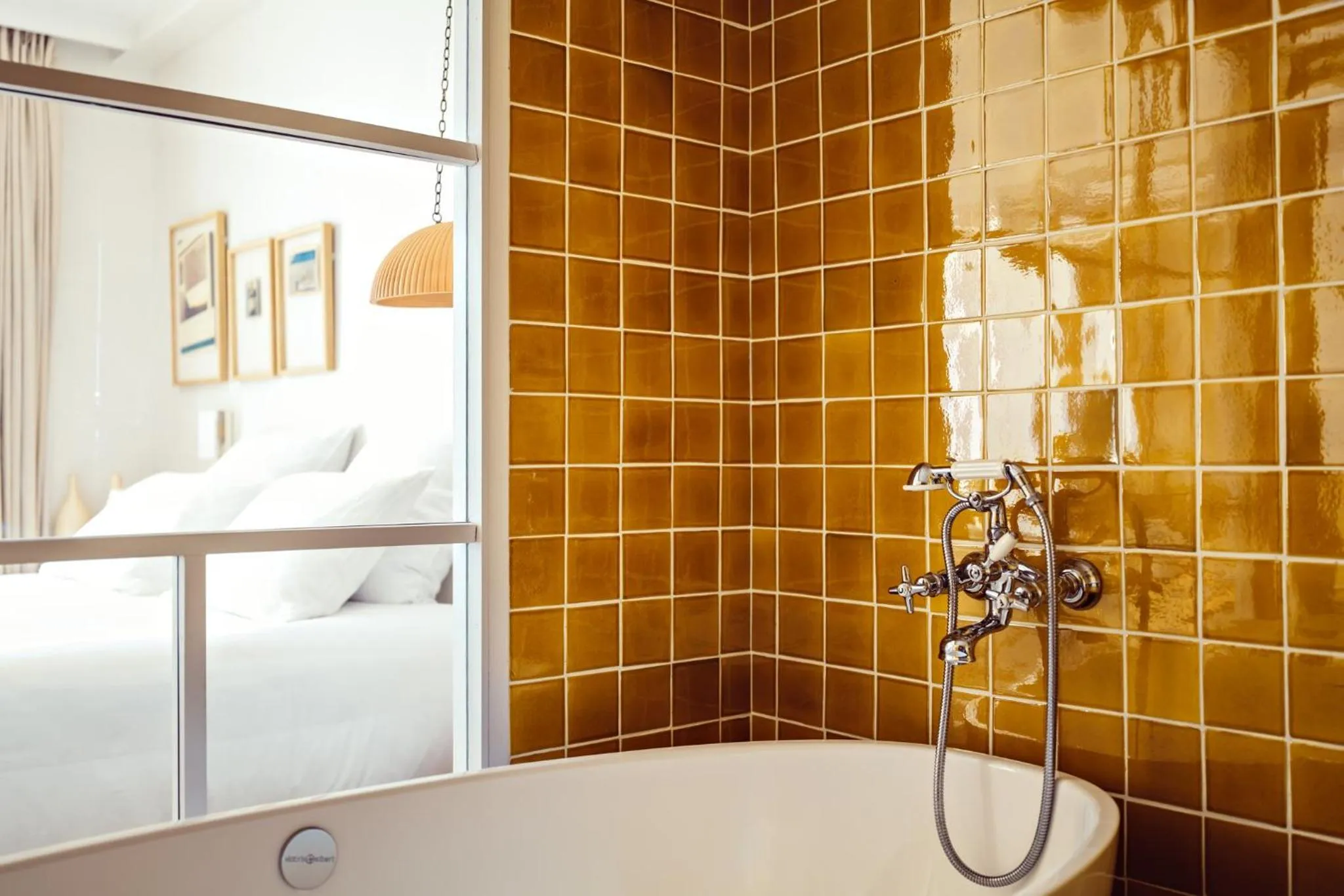 Bathroom in Les Roches Rouges, a Beaumier hotel