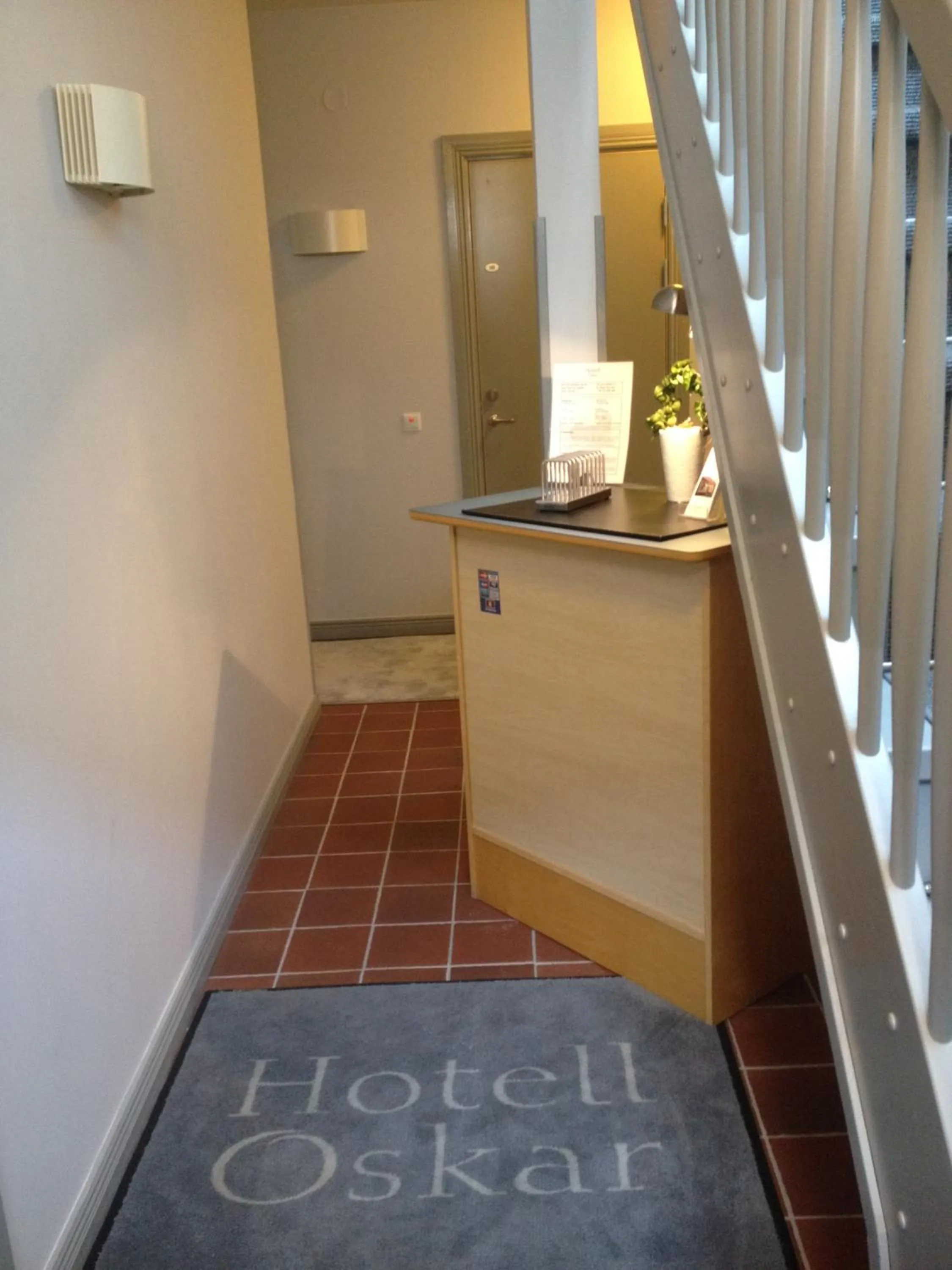 Lobby or reception in Hotell Oskar