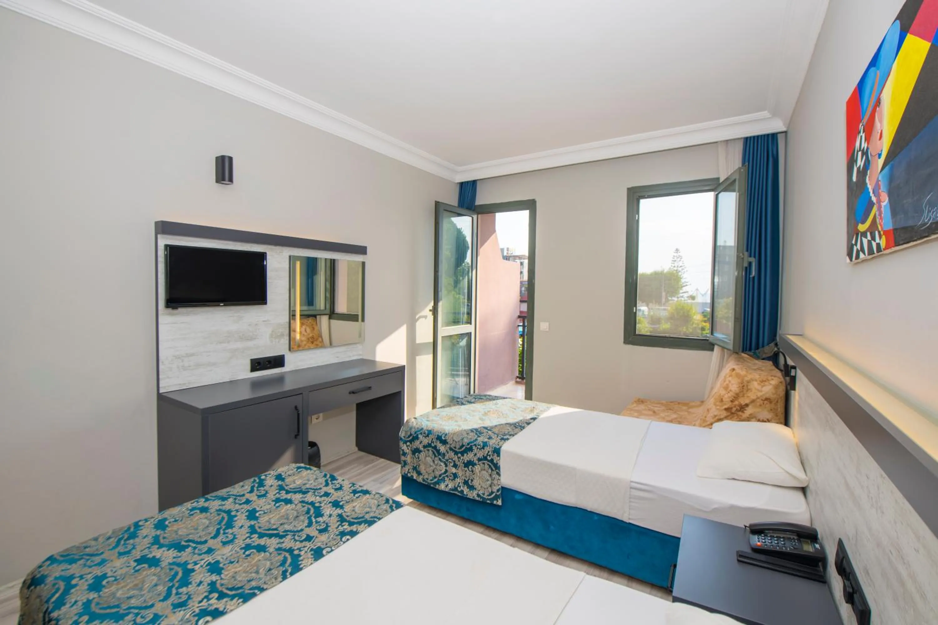 Bed in Golden Moon Hotel