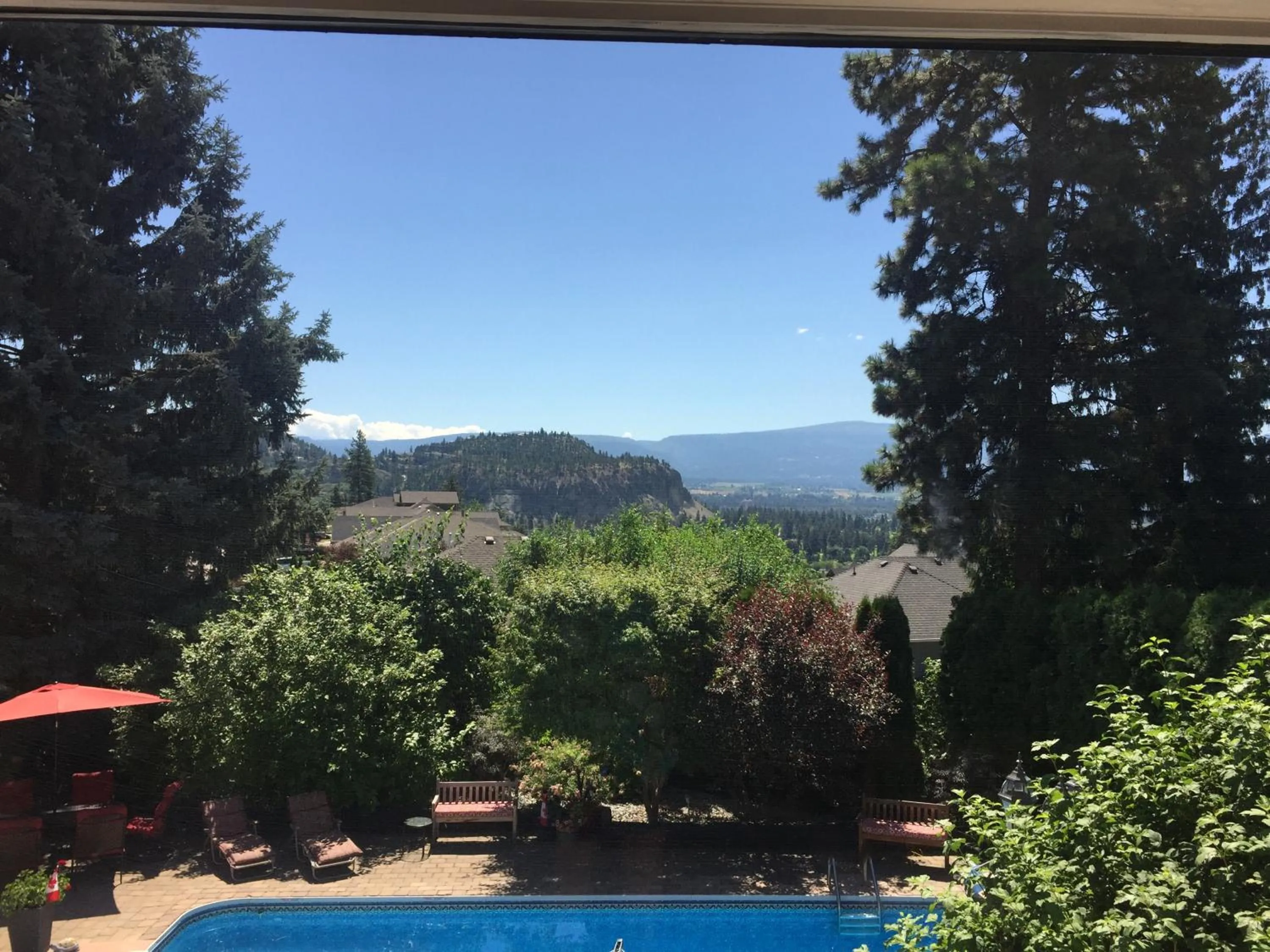 Pool view in A Touch of English B&B