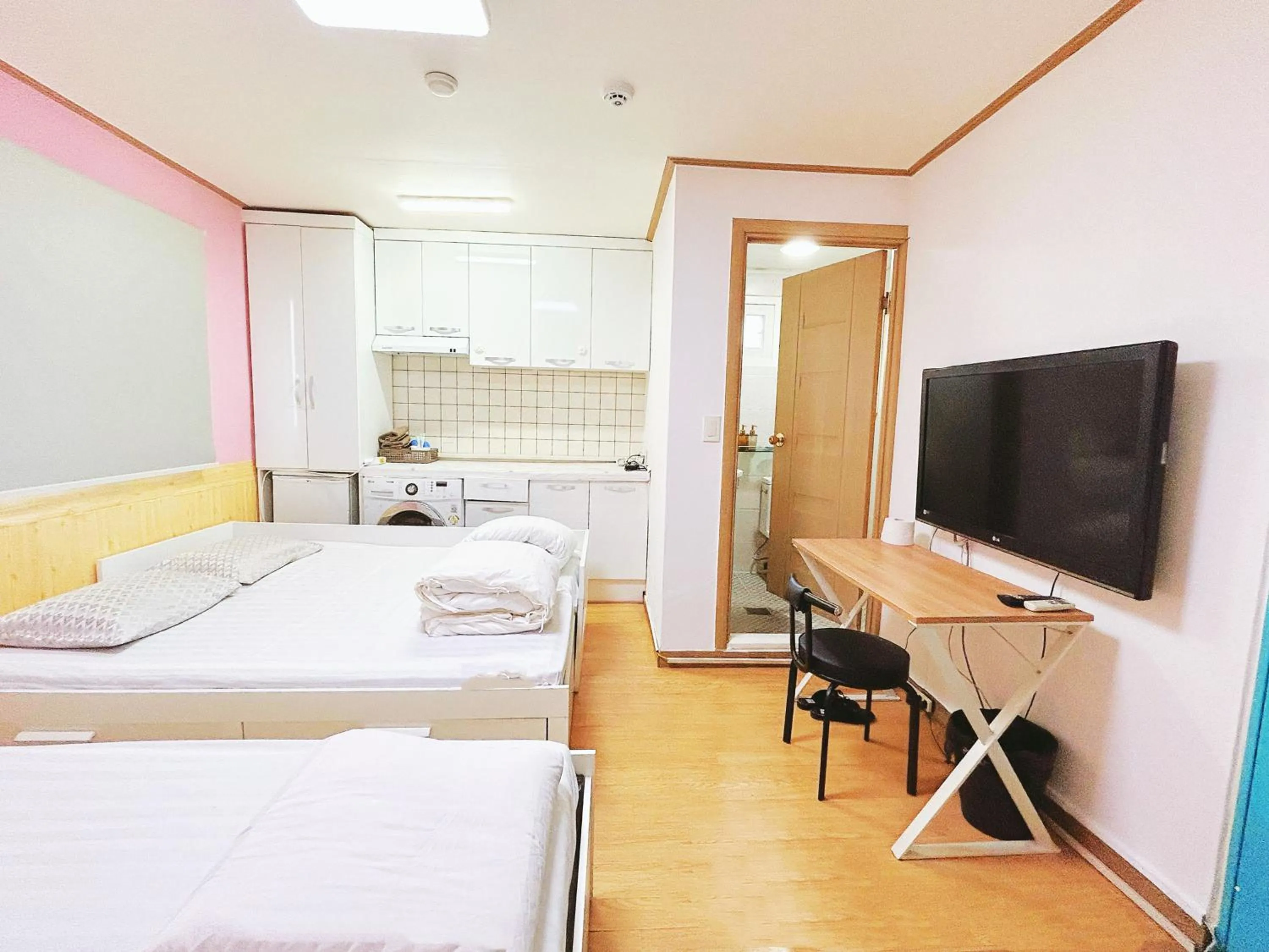 Bed in Sarang Guesthouse Dongdaemun