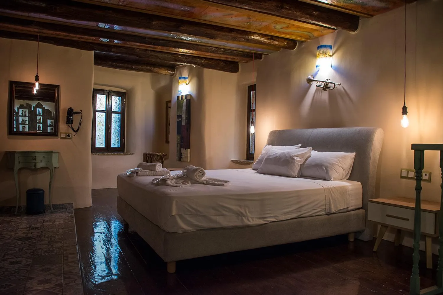 Bed in Odos Oneiron Boutique Hotel