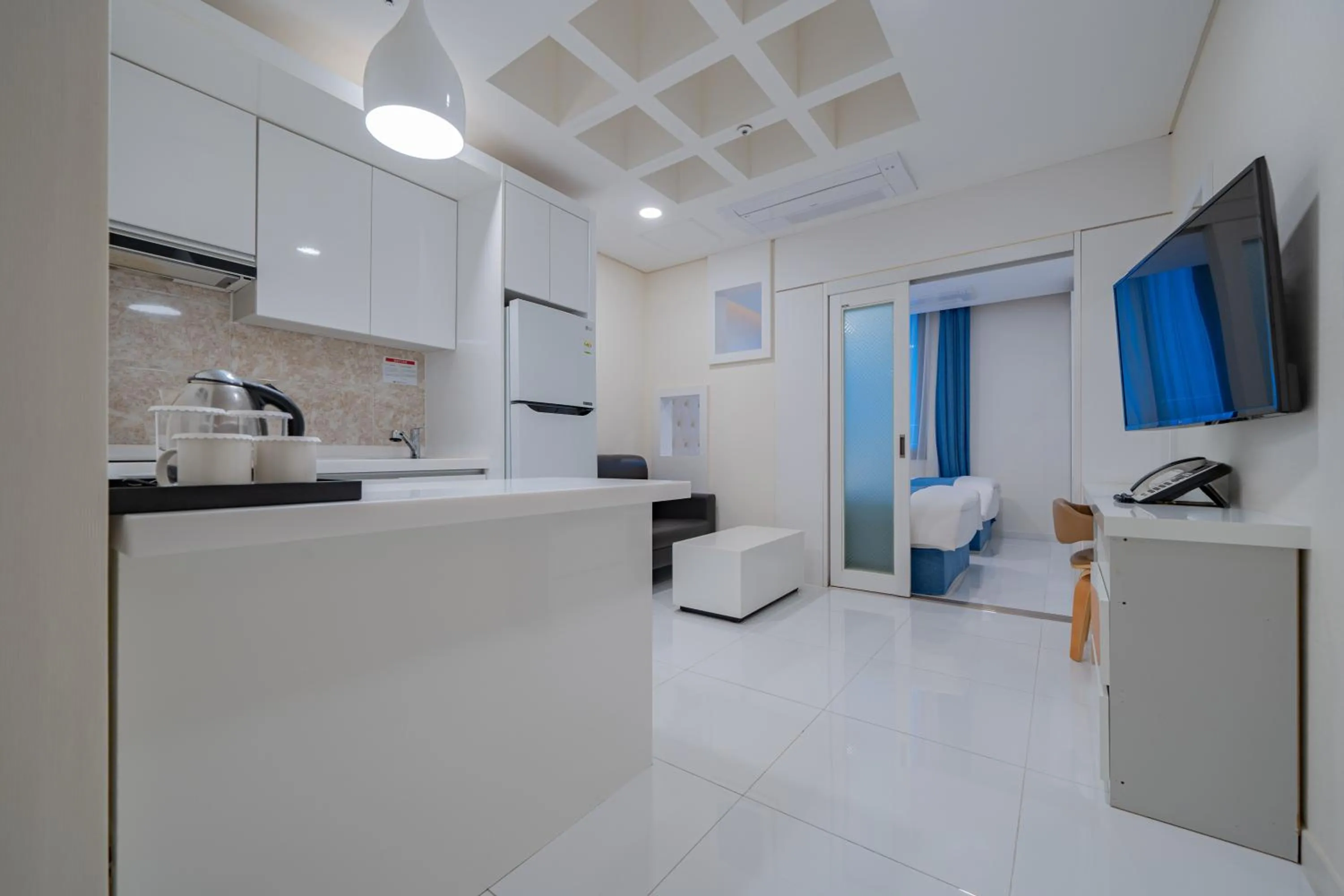 Kitchen or kitchenette in Hotel Stayon