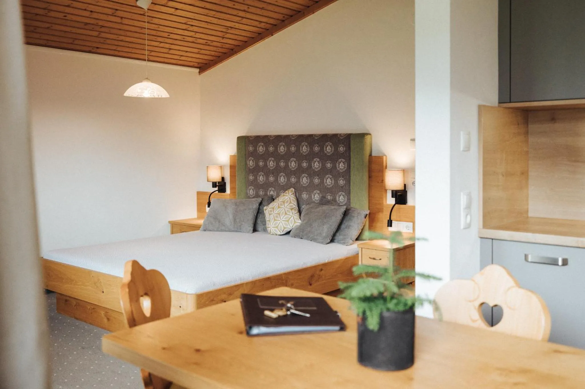 Bed in Hotel Silberfux