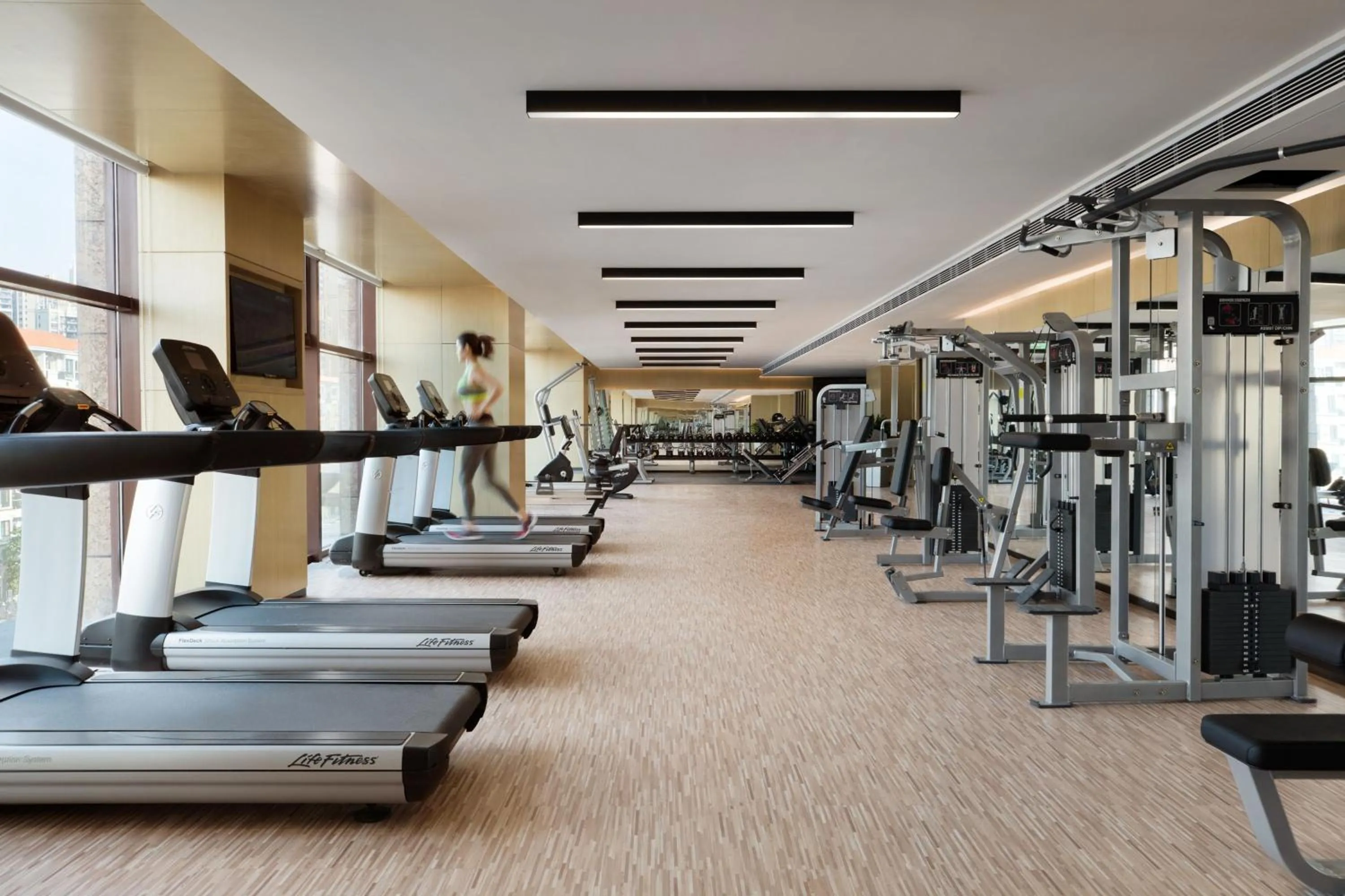 Fitness centre/facilities in Courtyard by Marriott Shunde Longjiang, Near Furniture Fair