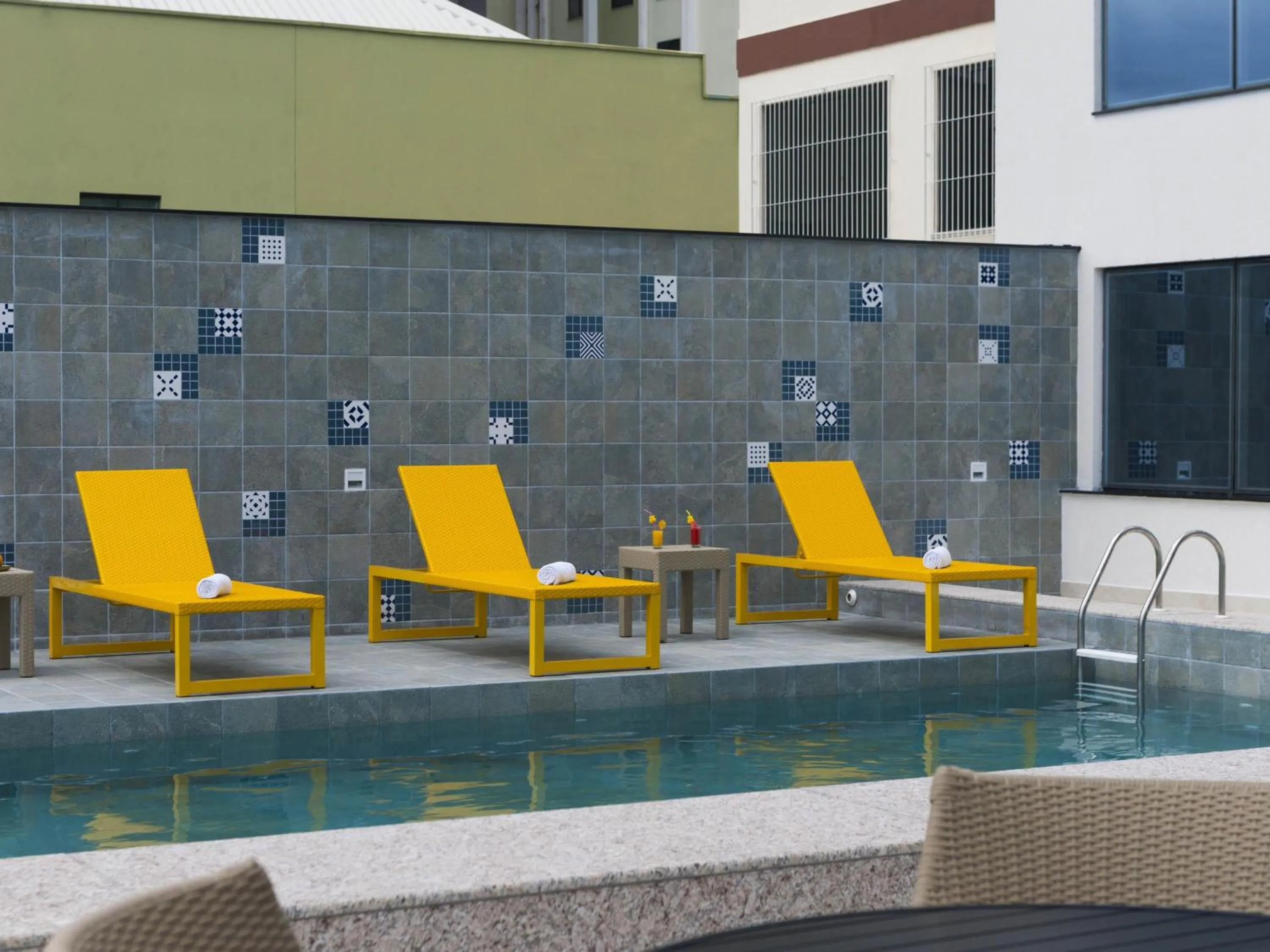 Pool view in Novotel Itajai