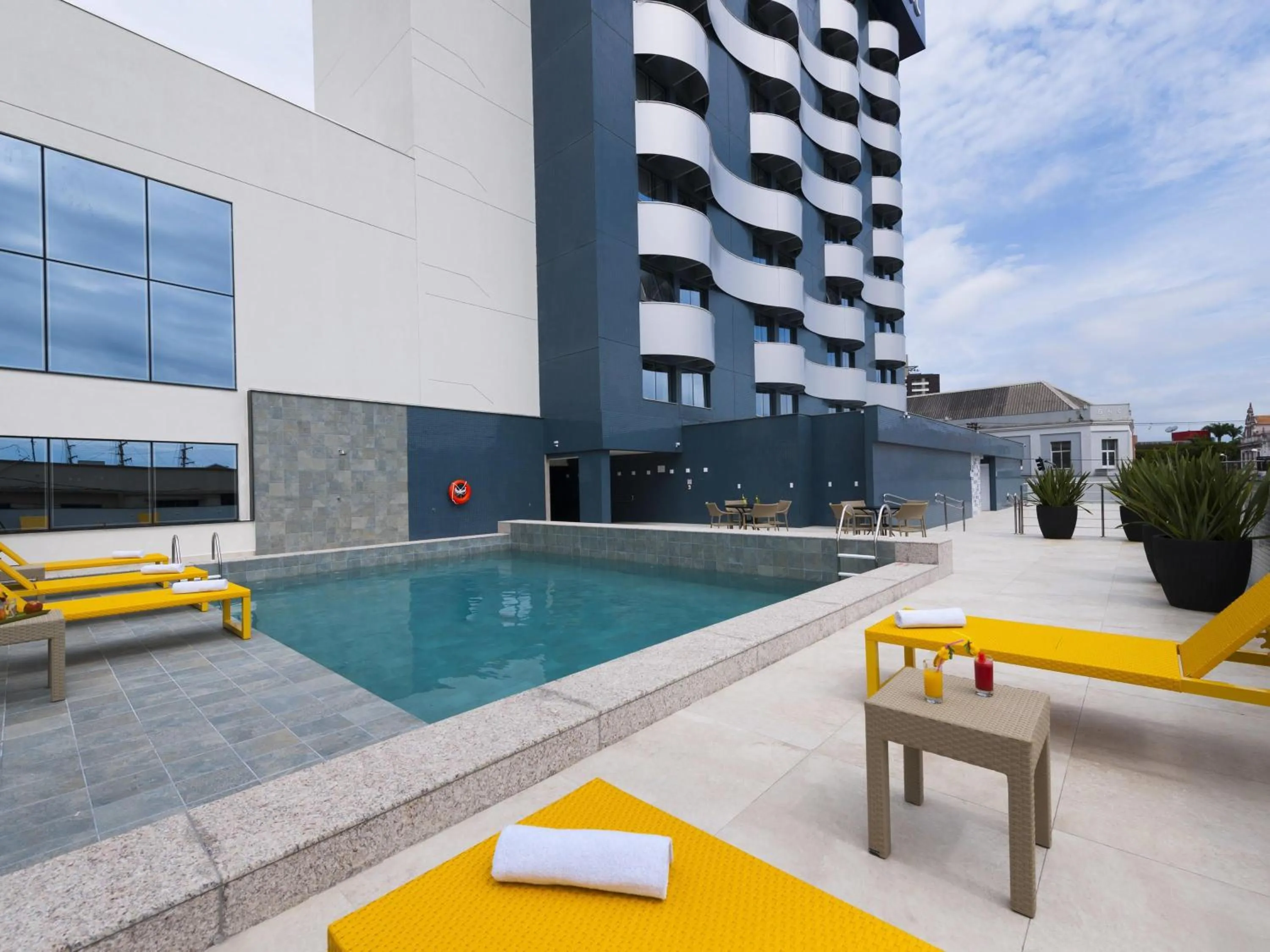 Pool view in Novotel Itajai