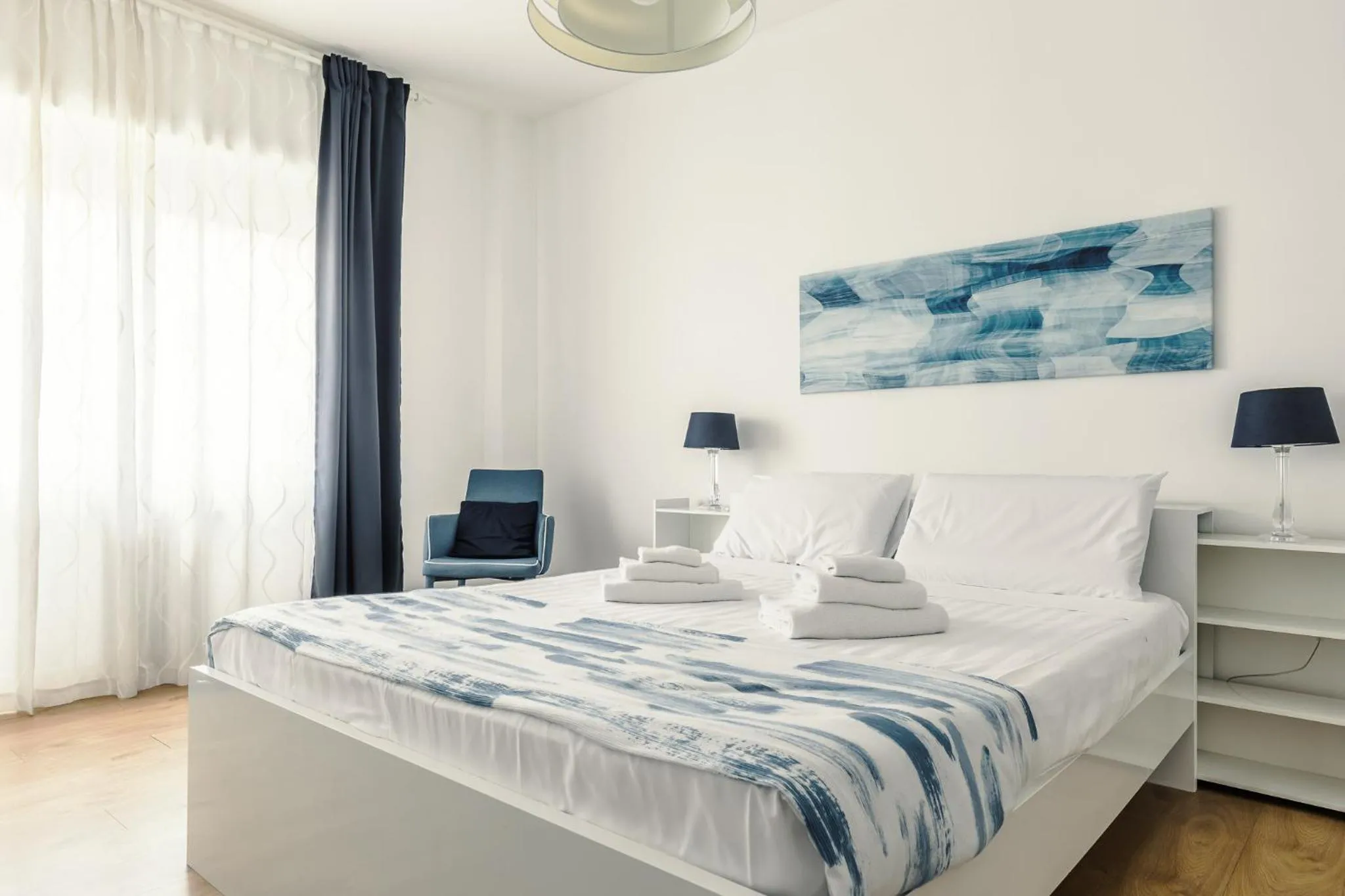 Bedroom, Bed in Apartment Costanza in Rome
