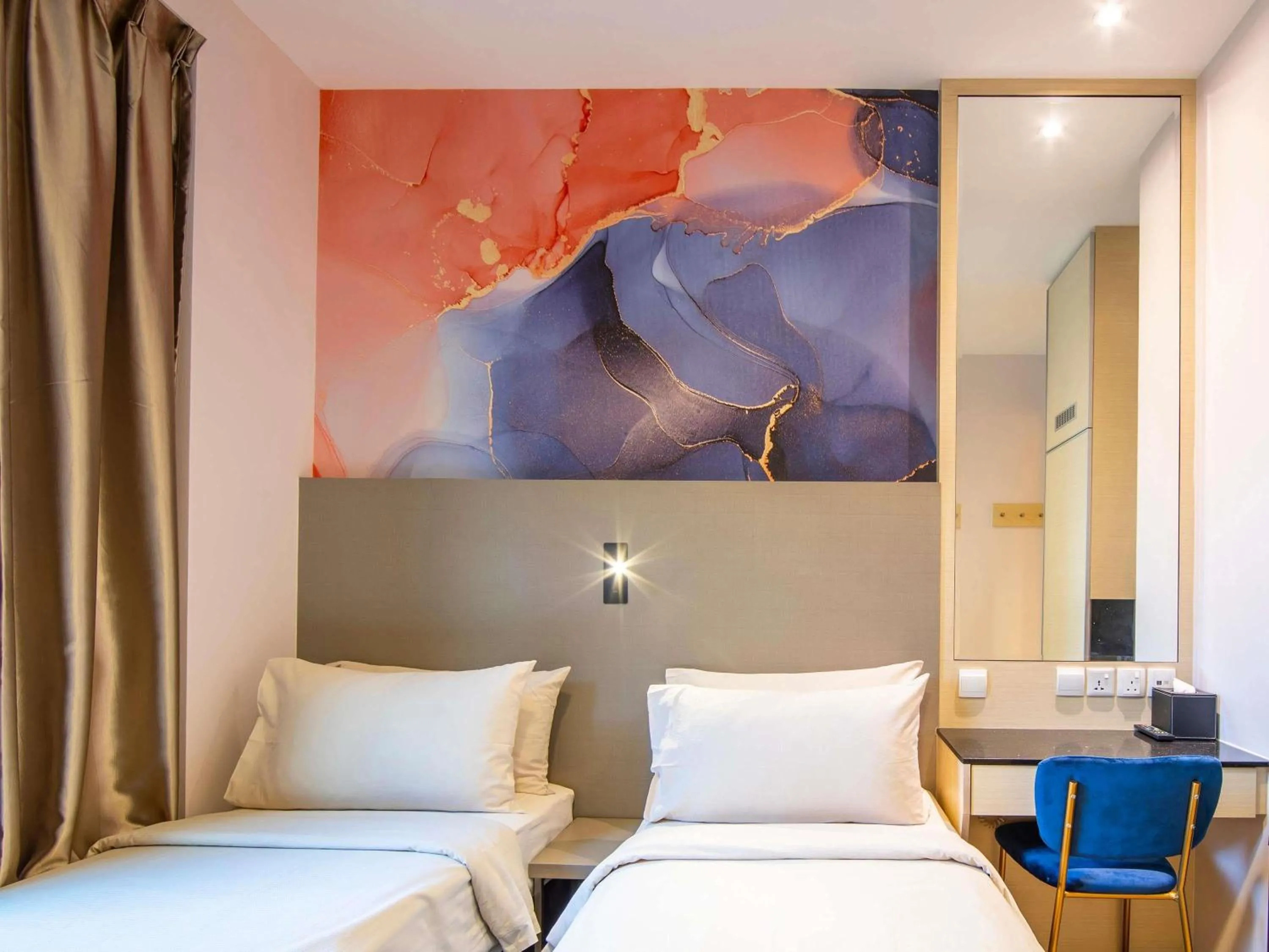 Bedroom, Bed in ibis Styles Singapore Albert