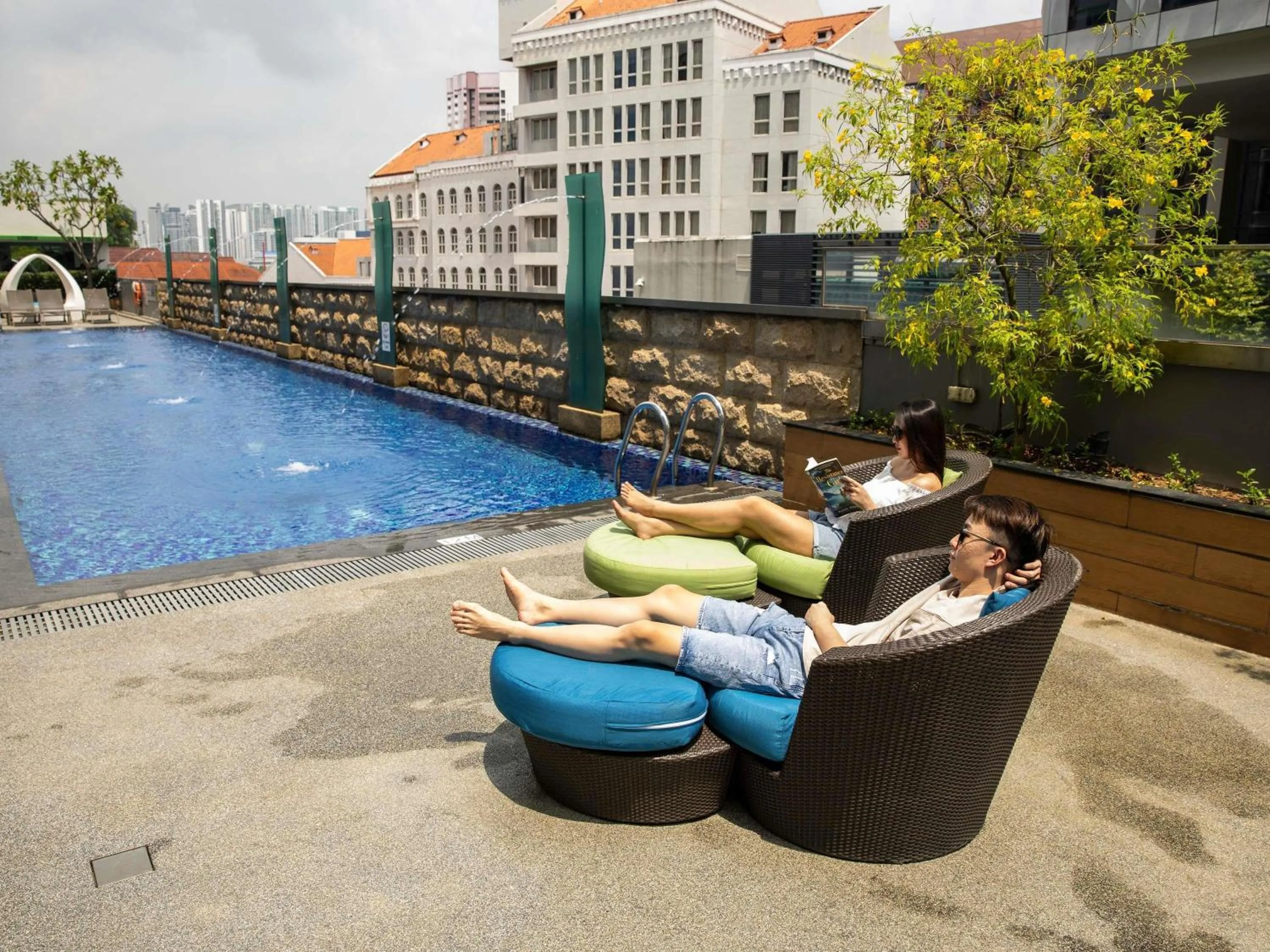 Pool view in ibis Styles Singapore Albert