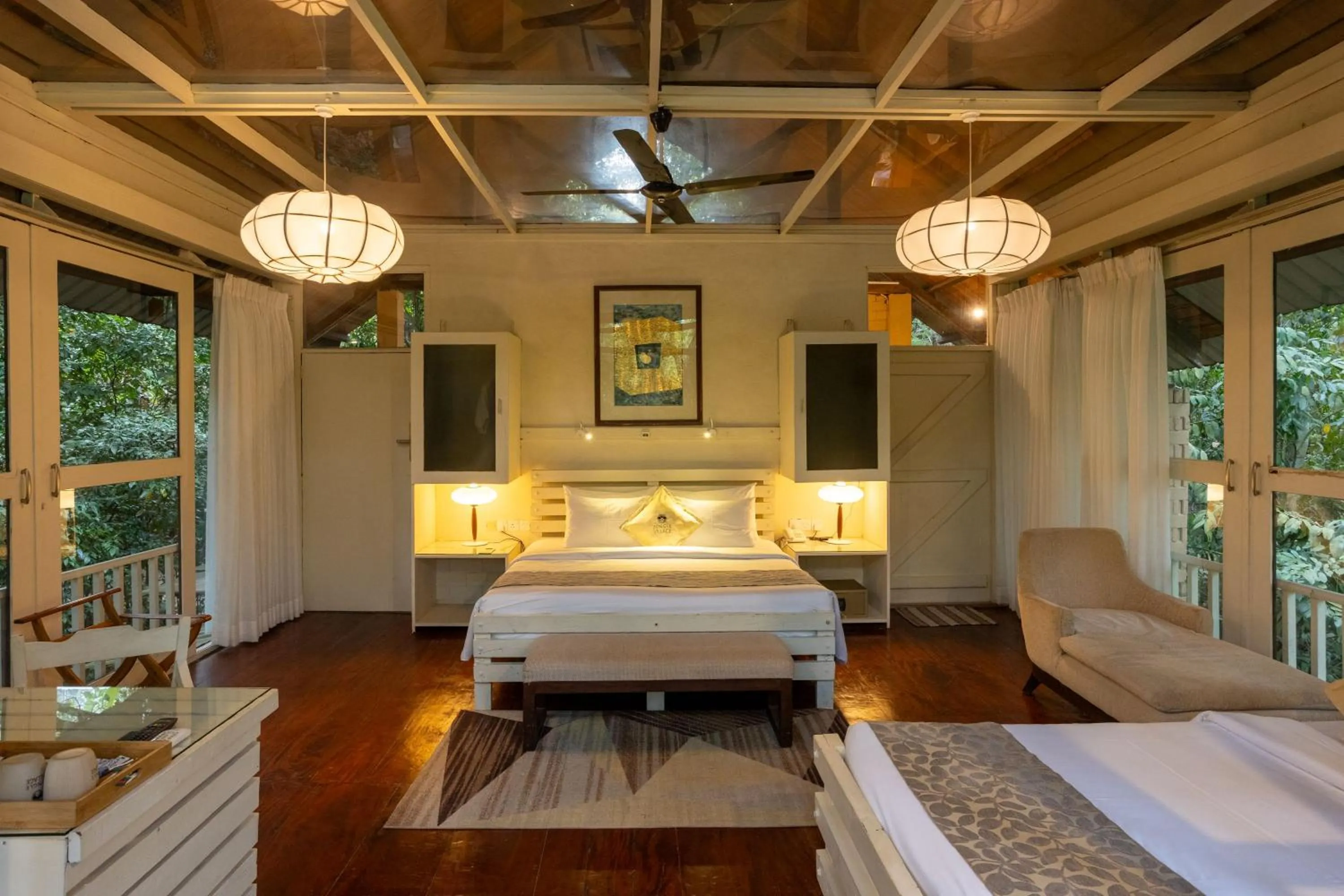 Bed in Jungle Village Unawatuna