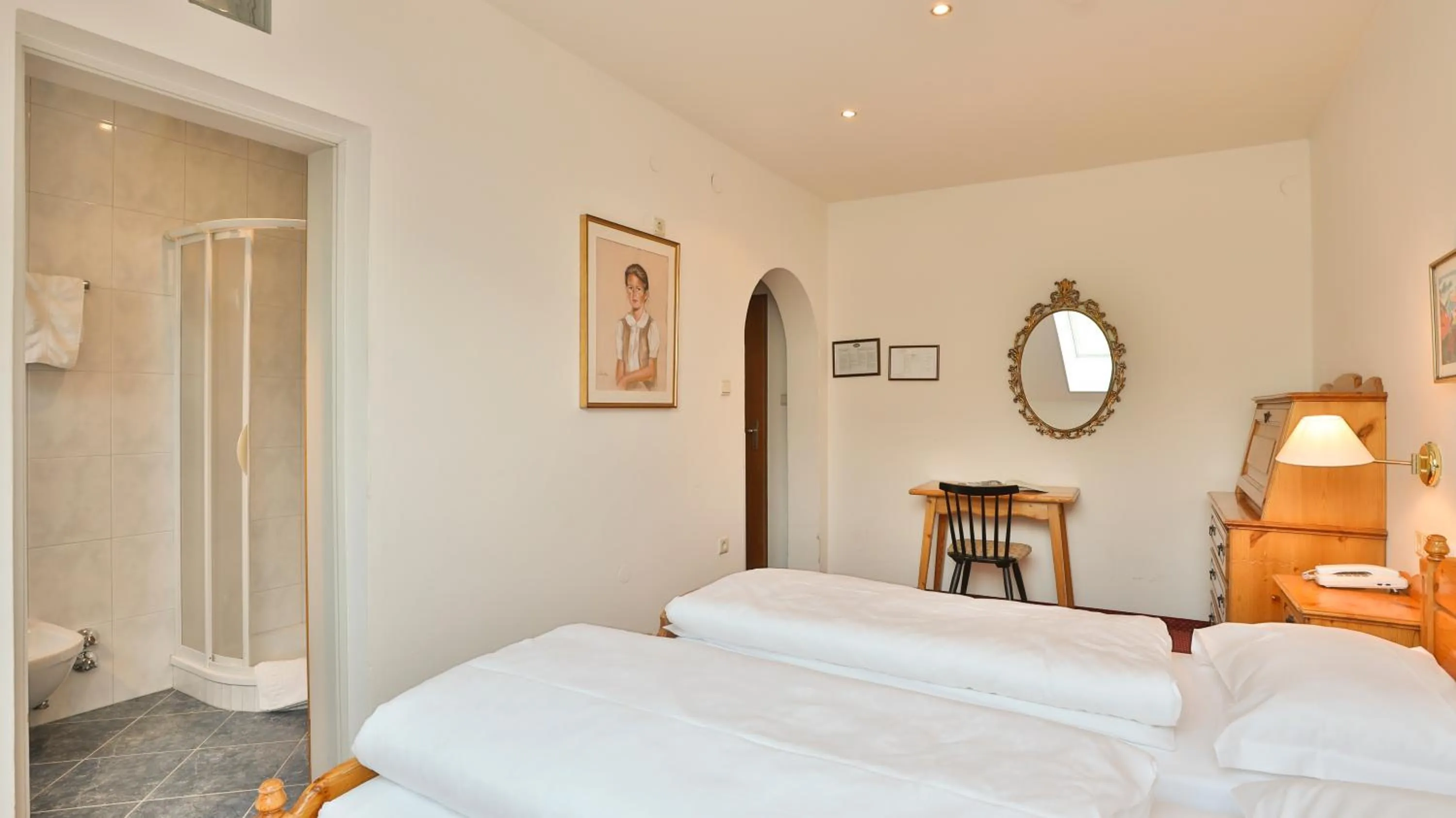 Bed in Hotel Sparerhof