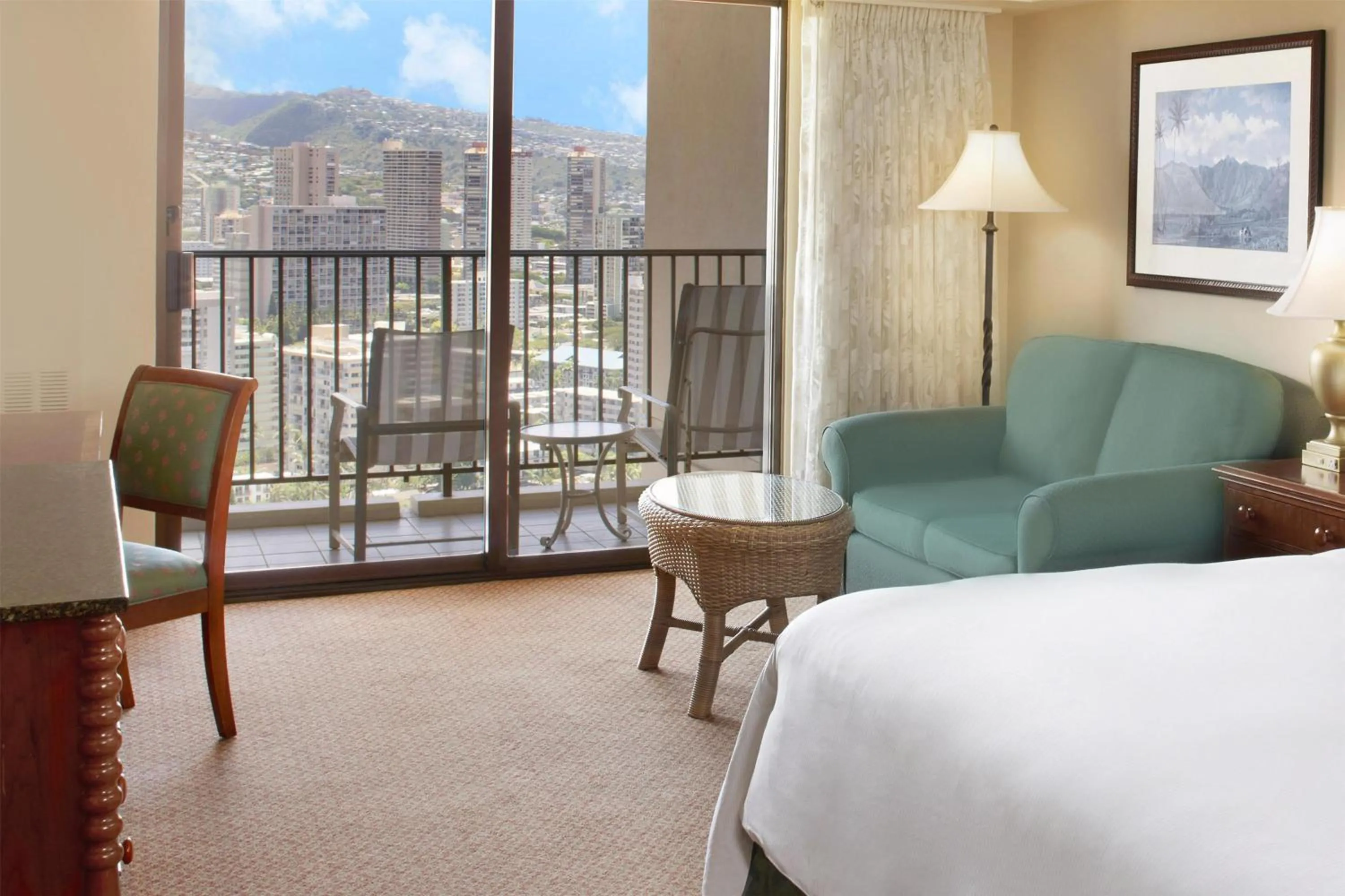 View (from property/room), Bed in Hilton Hawaiian Village Waikiki Beach Resort