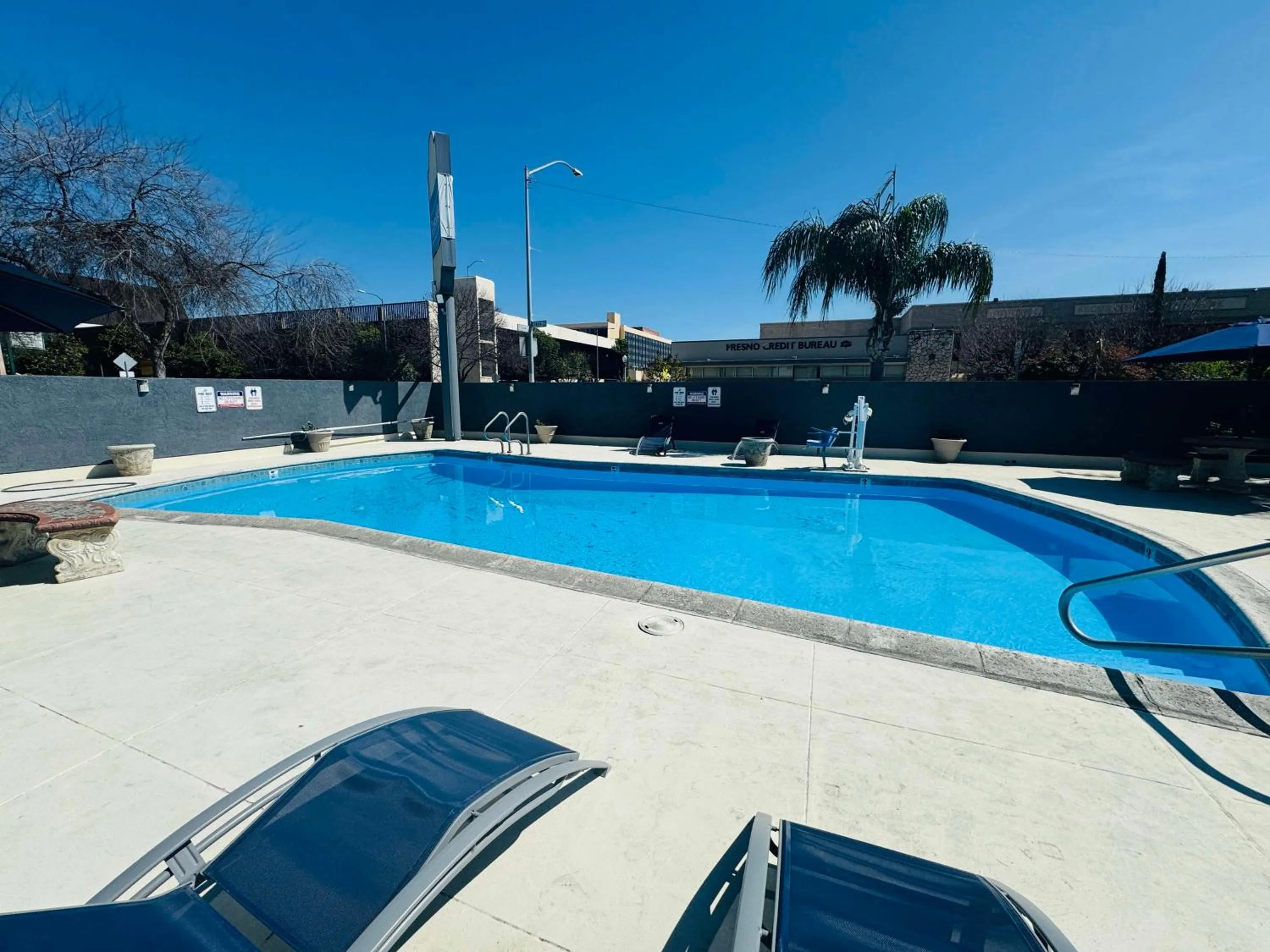 Pool view in SureStay by Best Western Fresno Central