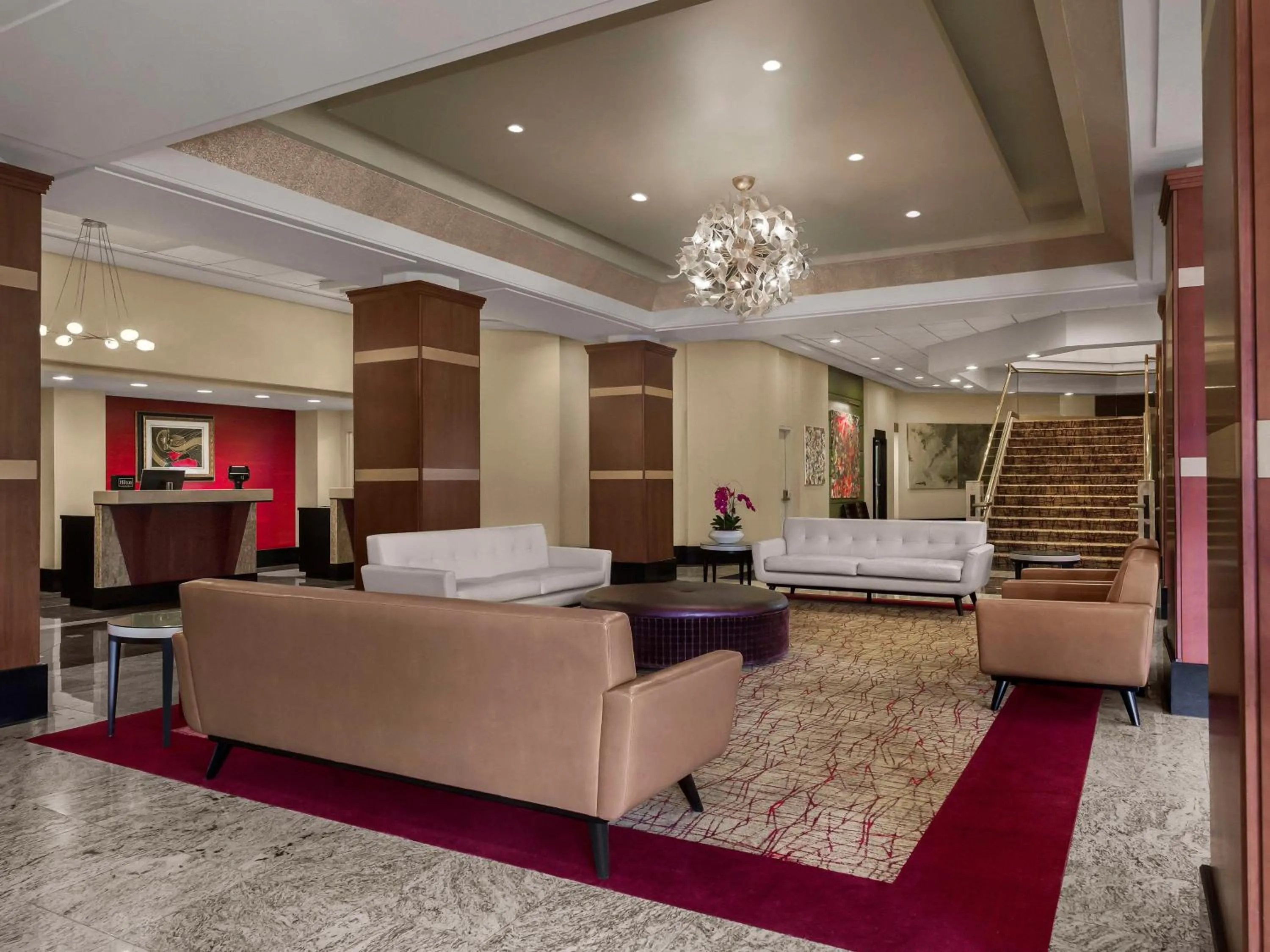 Lobby or reception, Bed in DoubleTree by Hilton Fort Lee/George Washington Bridge