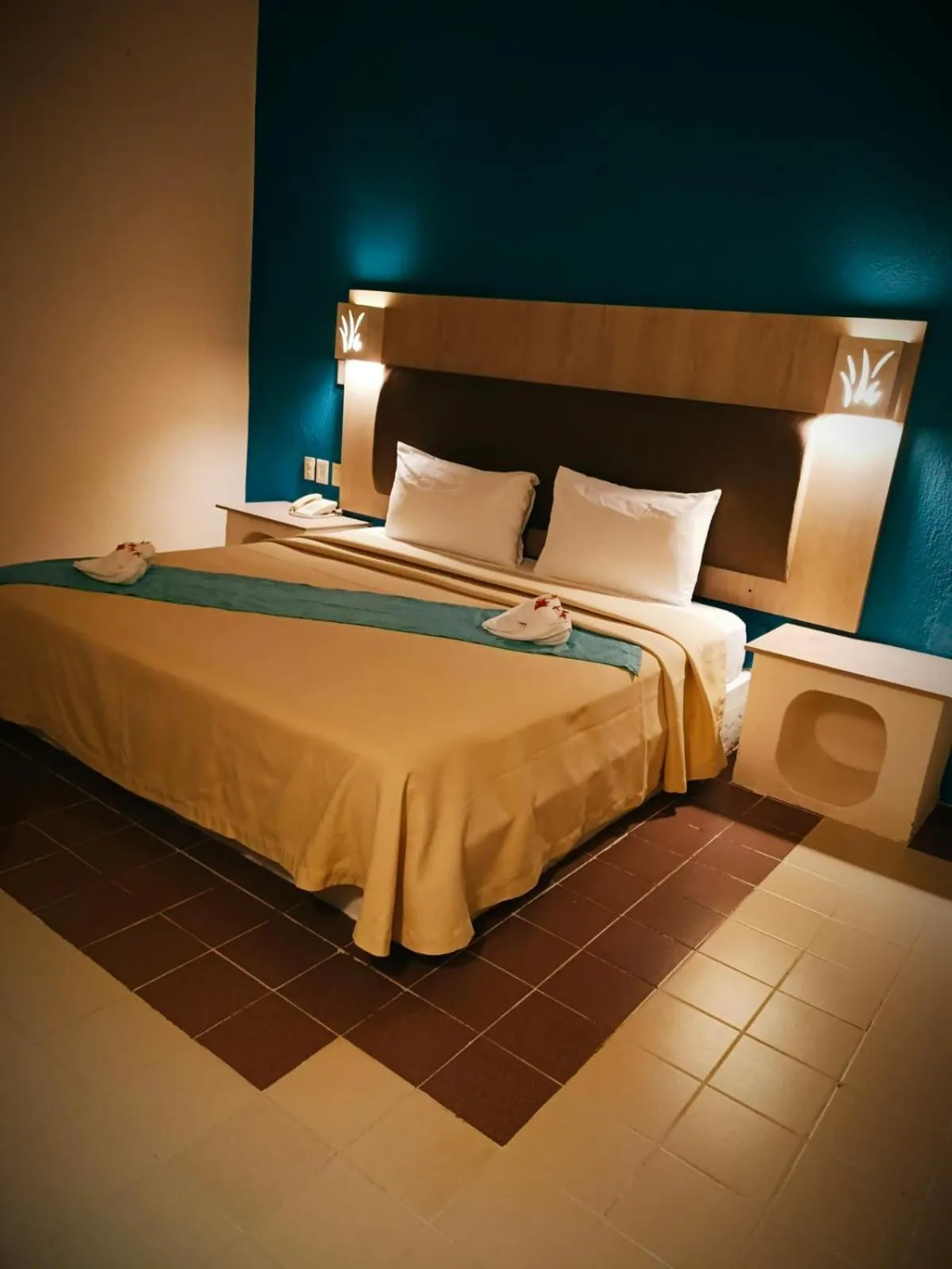 Bed in Hotel Plaza Palenque