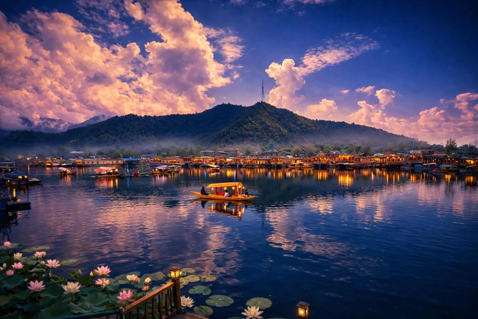 Lake view in Firdous Houseboats