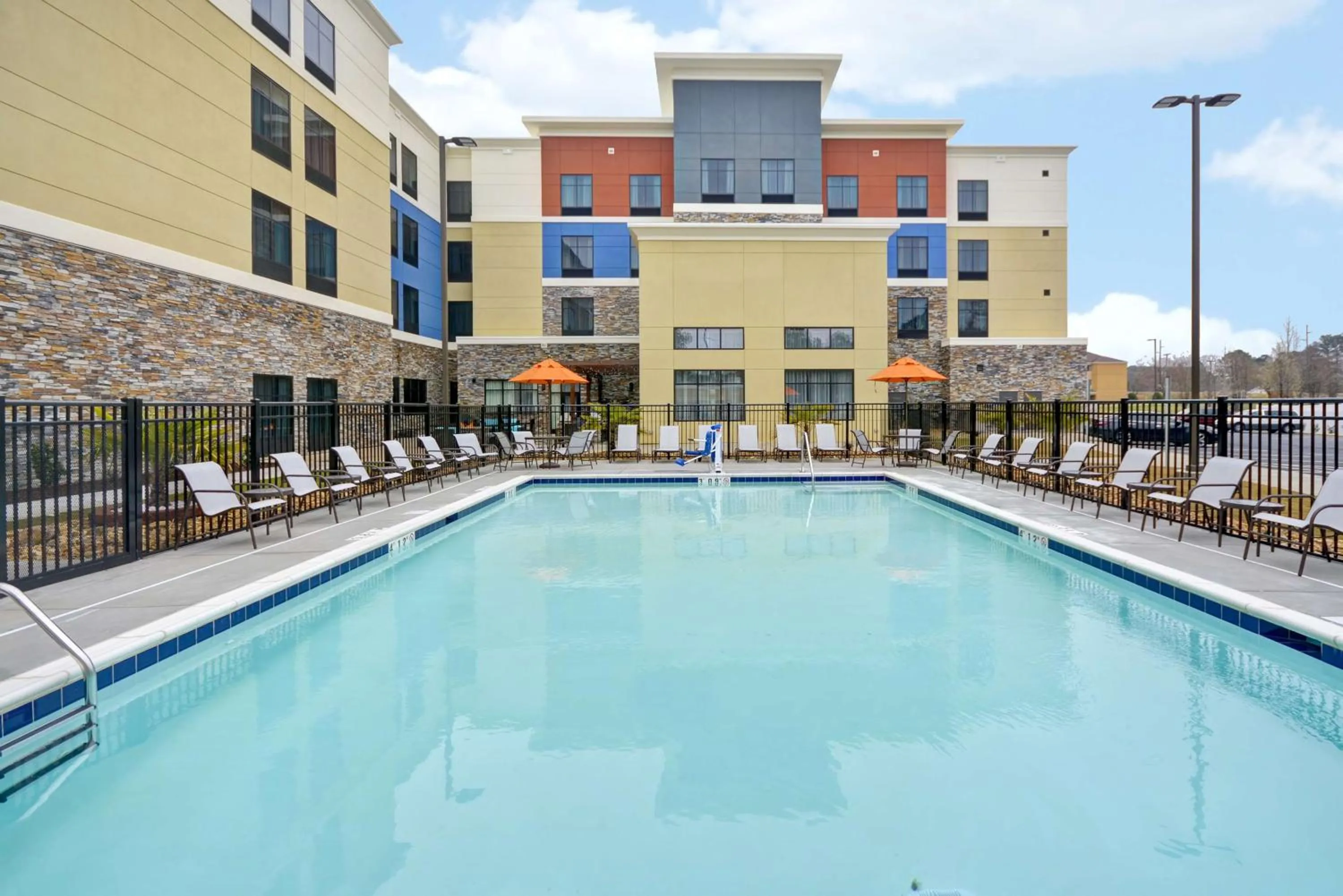 Pool view in Homewood Suites By Hilton Rocky Mount