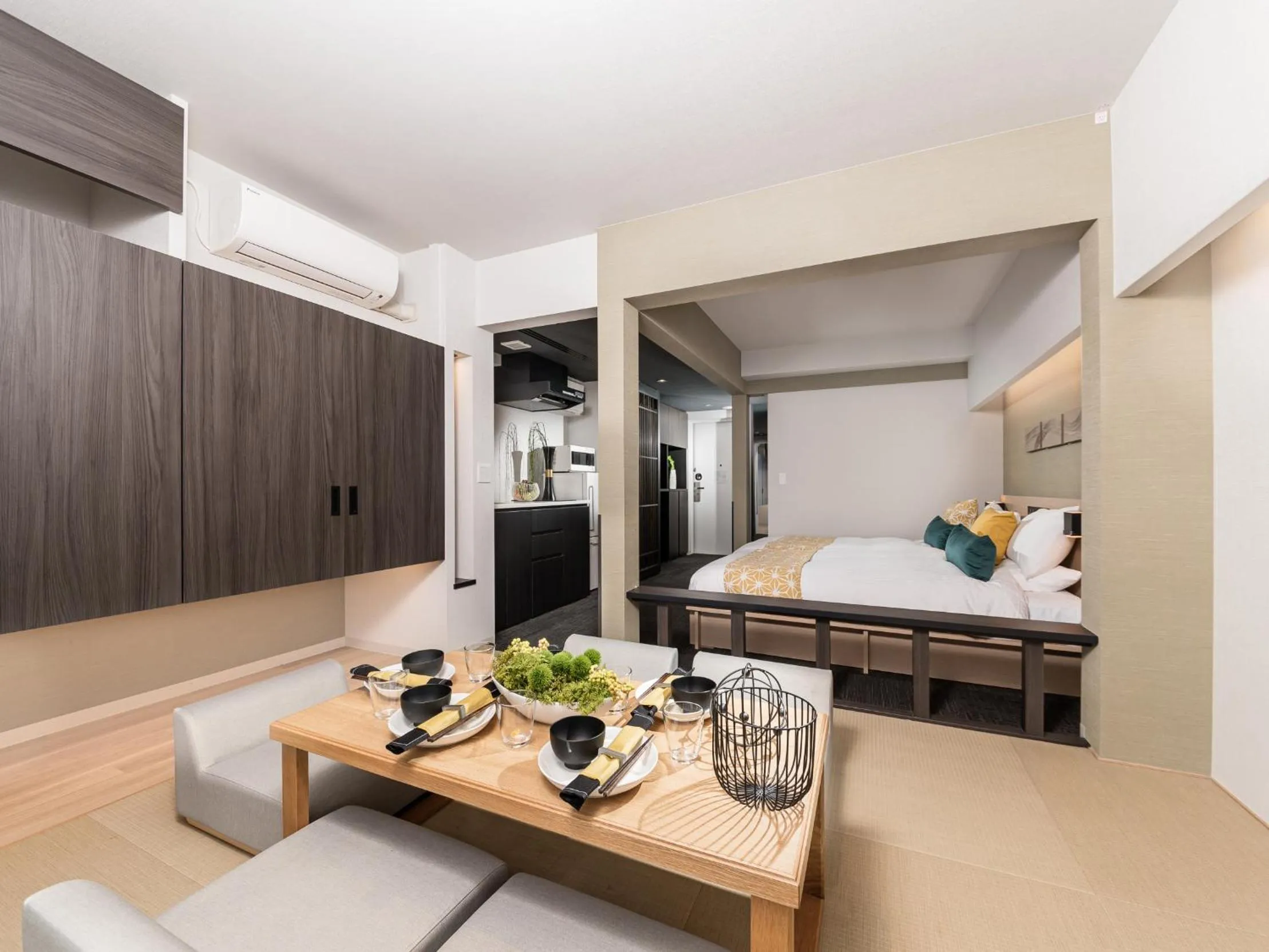 Living room in MIMARU Kyoto Nijo Castle