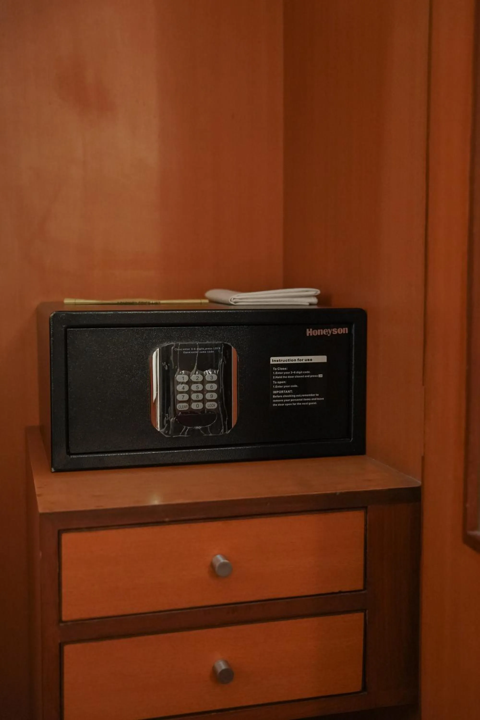 safe in Clarion Bella Casa at Airport