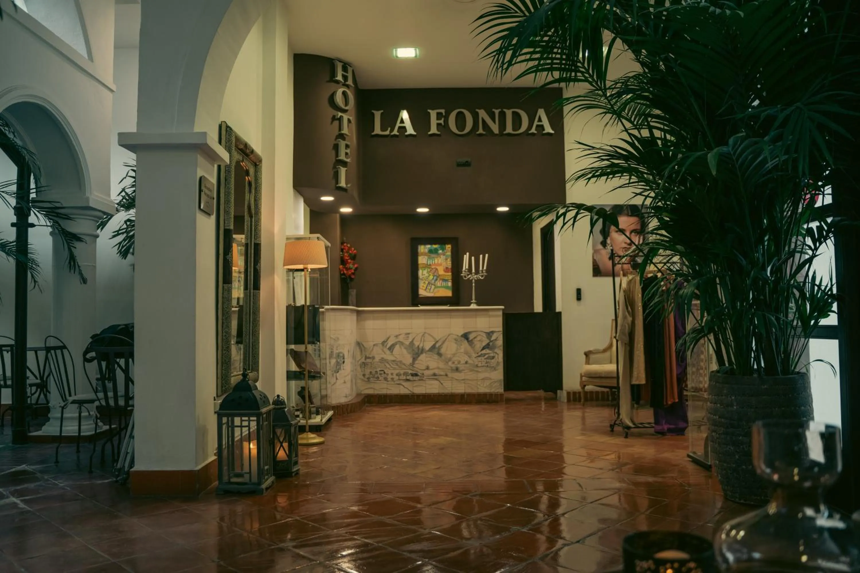 Lobby or reception in Hotel La Fonda