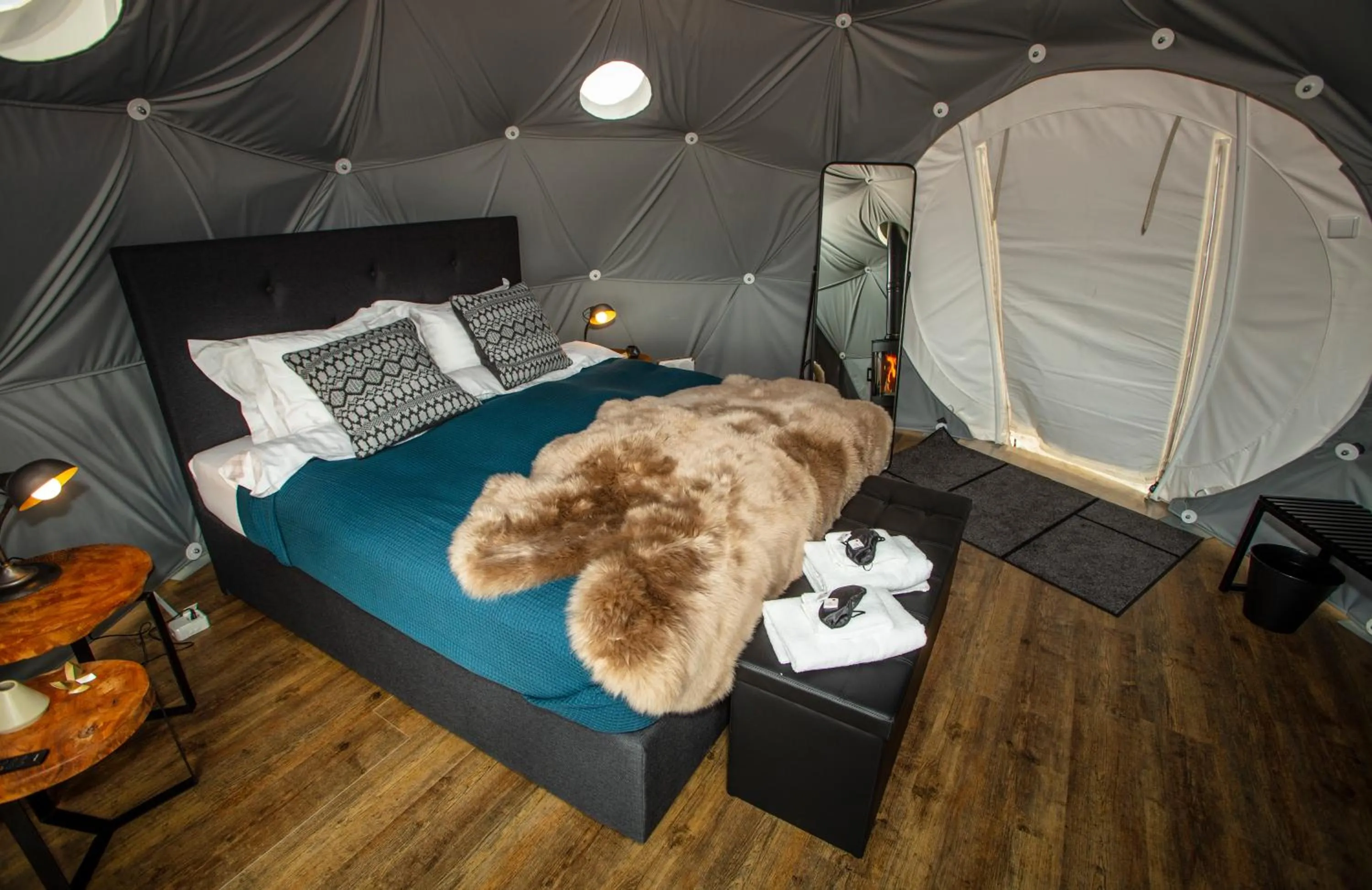 Bed in Reykjavik Domes